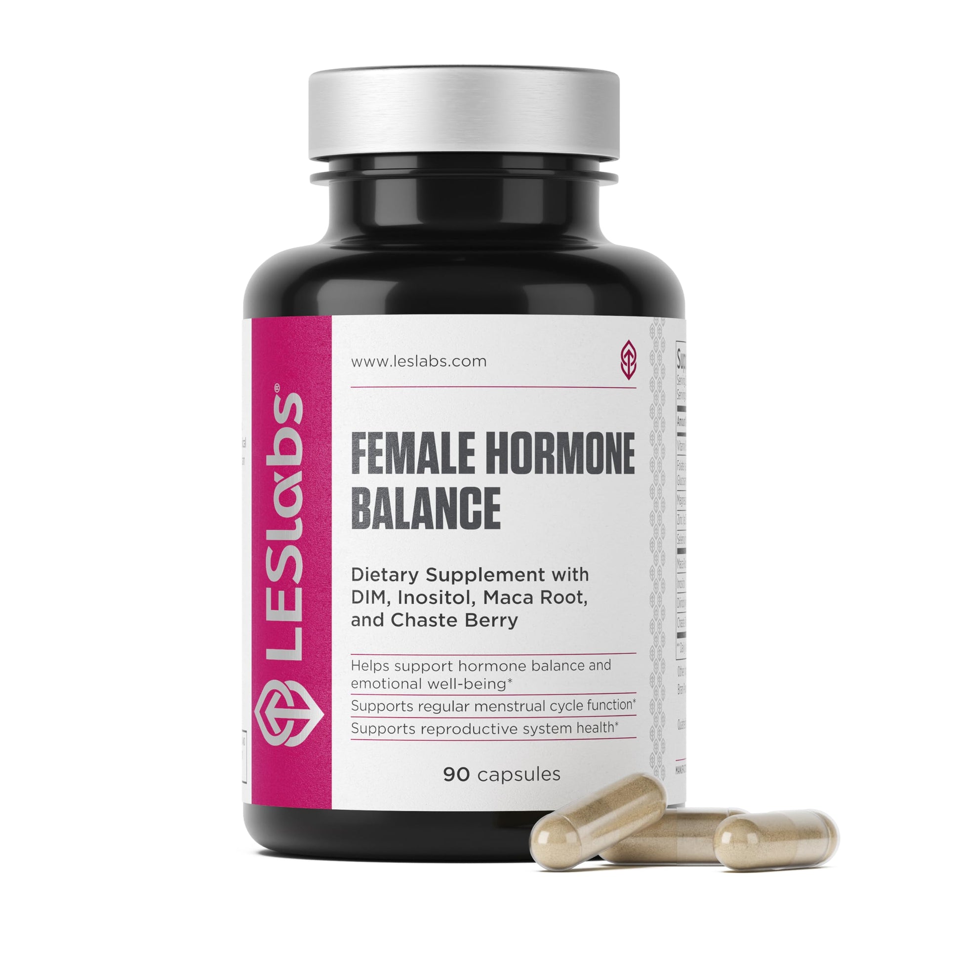 LES Labs Female Hormone Balance Supplement – Hormone Support for Women with Inositol, DIM, Vitex, Chaste Tree, Vitamin B6 & Folate – Menstrual Cycle & Fertility Support – 90 Capsules – Non-GMO LES Labs uk supplements