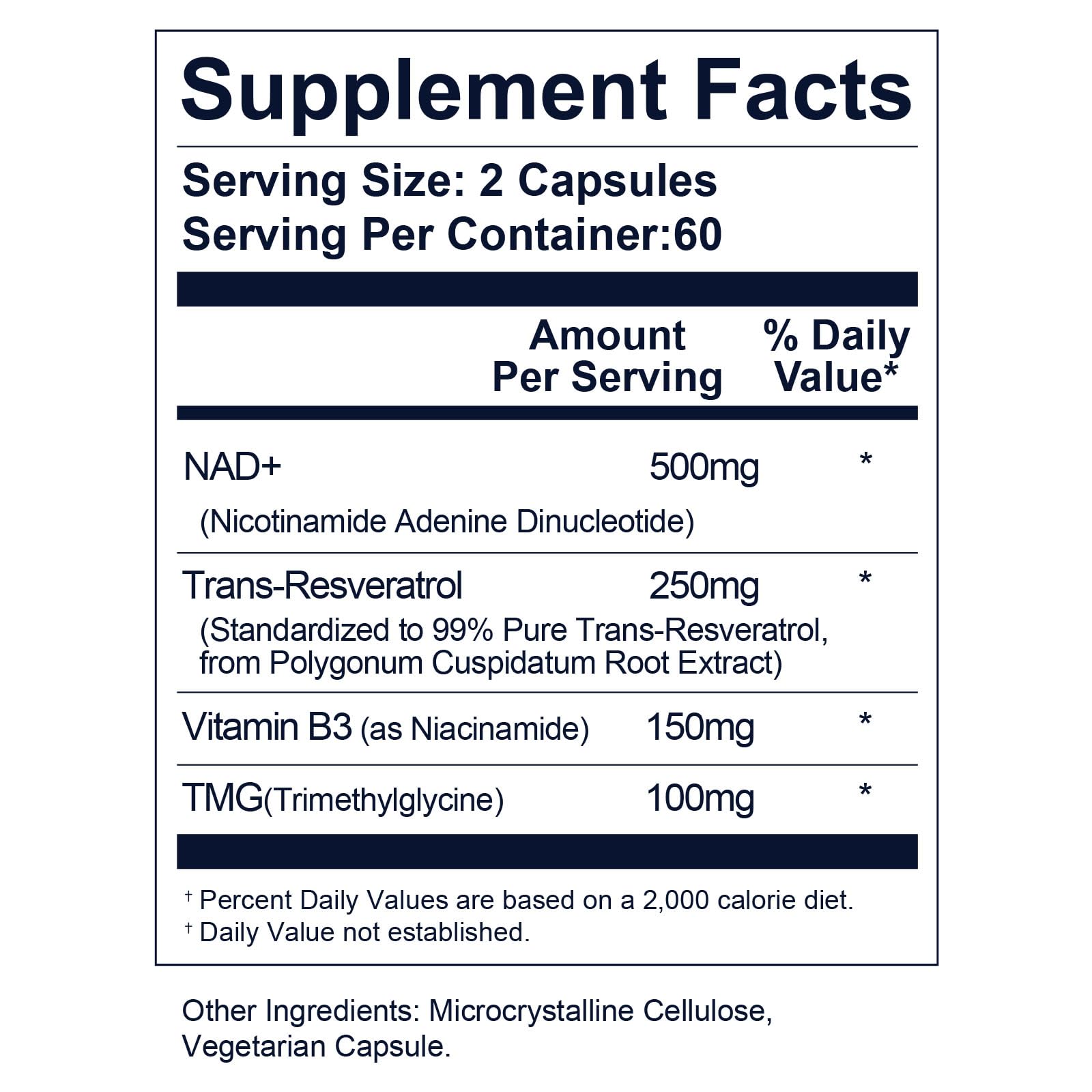 UltraViat NAD+ Supplement 1000mg, Premium NAD+ & Resveratrol Complex for Energy & Anti Aging - 120 Capsules UltraViat uk supplements