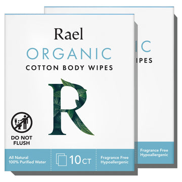 Rael Body Wipes, Organic Cotton Wipes for Women - Unscented Body Wipes, Individually Wrapped Rael uk supplements