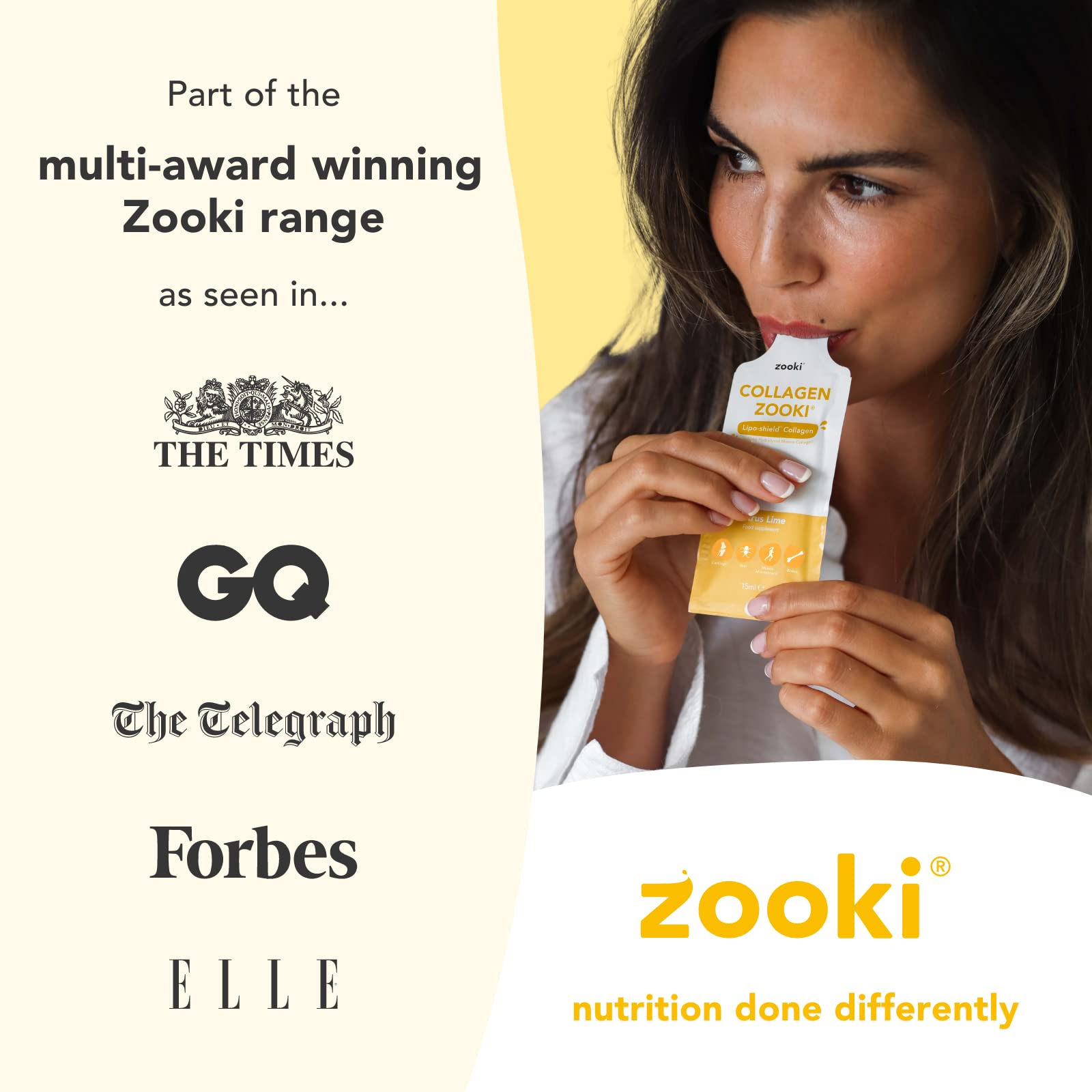Zooki 5000mg Marine Collagen Liquid Sachets | Hydrolysed Marine Collagen Peptides yourzooki uk supplements