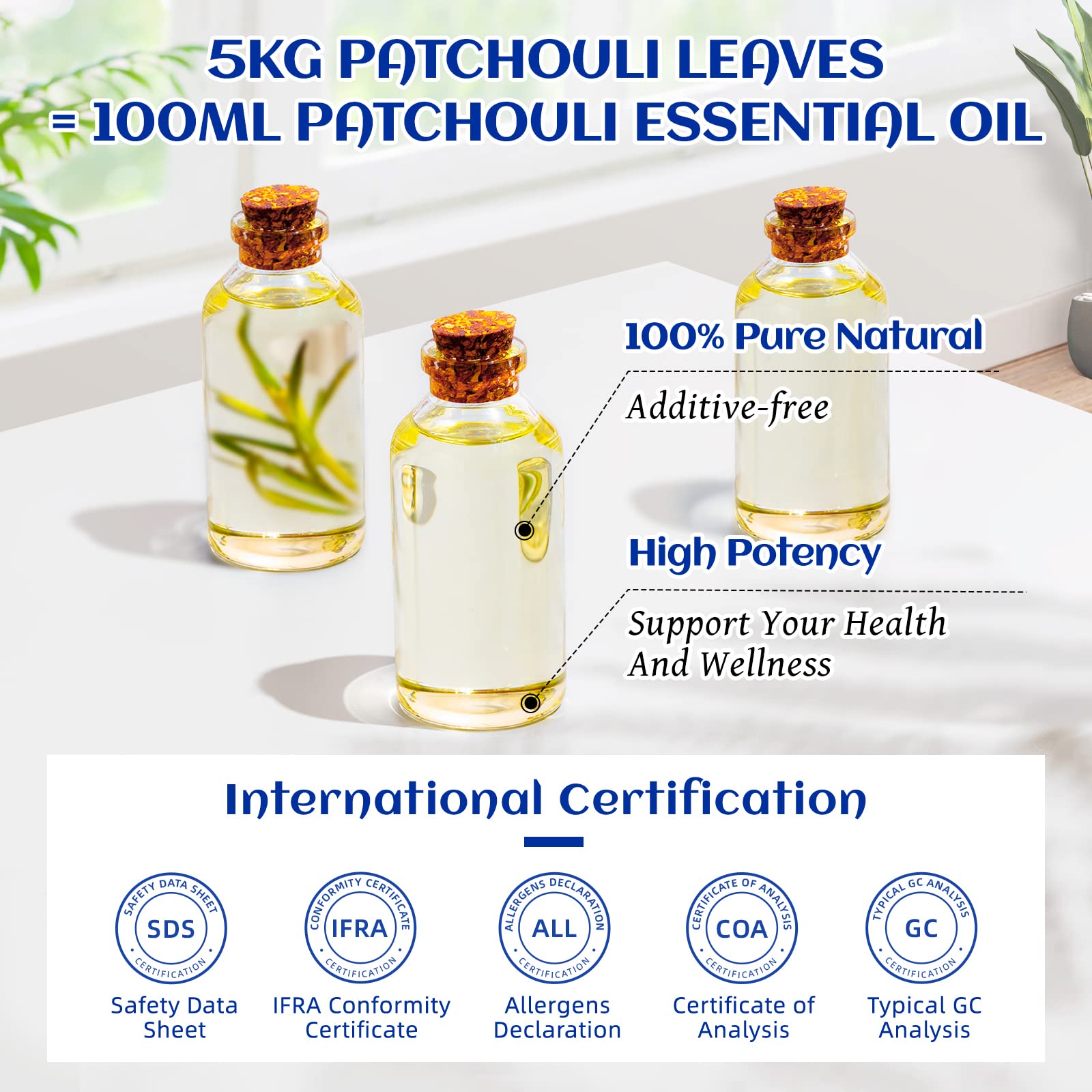 HIQILI Patchouli Essential Oil 100ML, Pure Natural, for Perfume Making, Diffuser and Skin HIQILI uk supplements