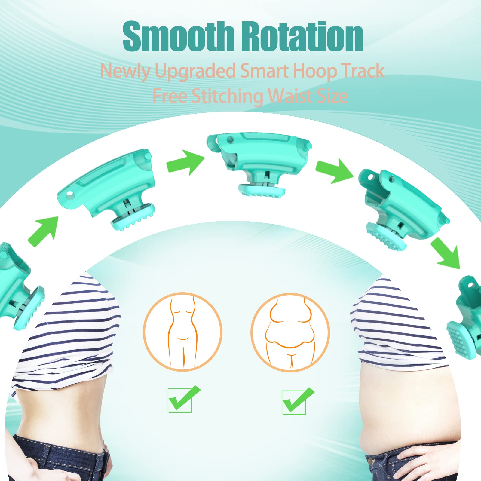 OurStarry 32 Knots Weighted Workout Hoop Plus Size, Smart Waist Exercise Ring OurStarry uk supplements