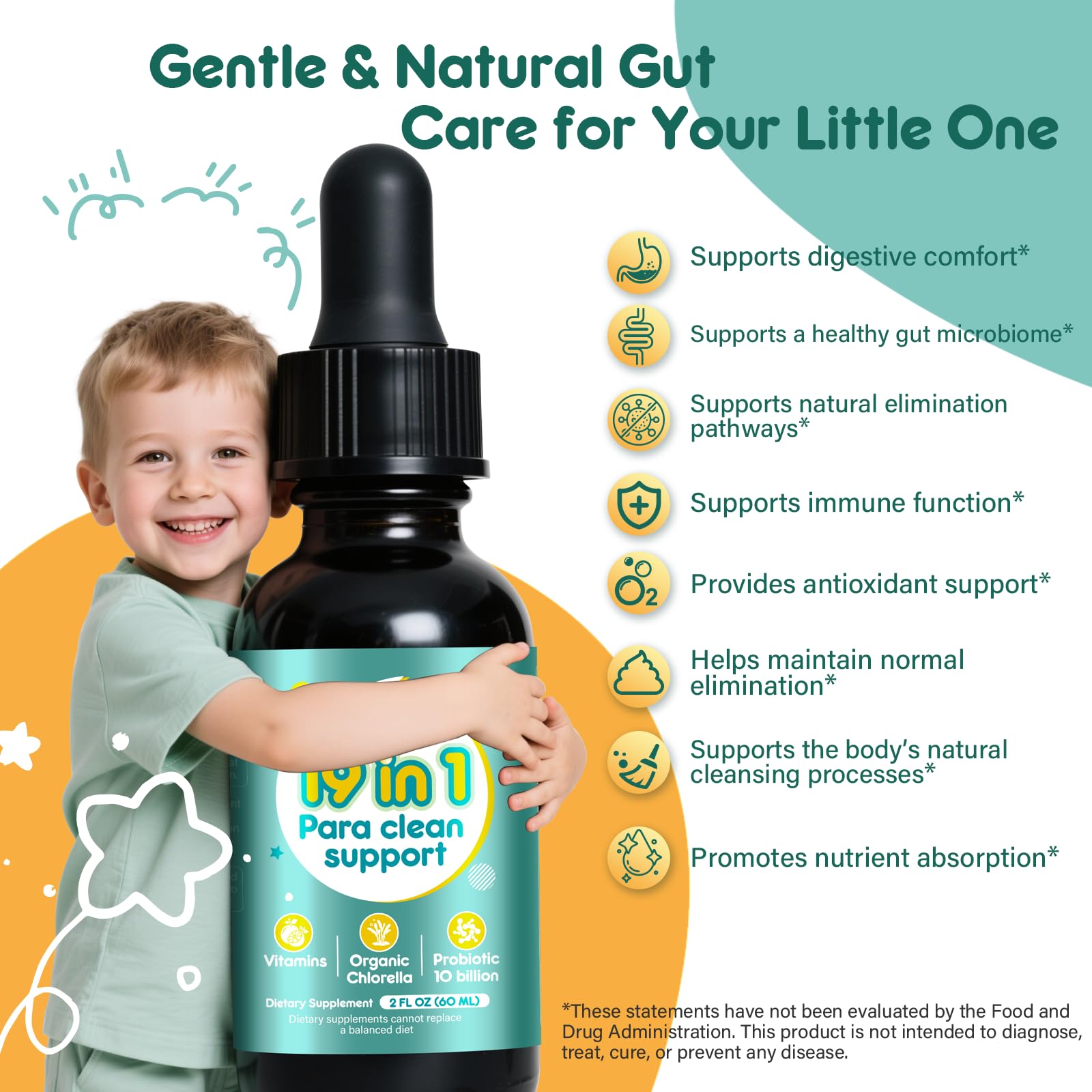 Tatavonix 19 in 1 Herbal Gut Cleanse Drops – Wormwood, Black Walnut, Chlorella 250mg, 10B Probiotics, Clove & Oregano – Liquid Detox Support for Adults & Kids, Alcohol-Free, 4oz Tatavonix uk supplements