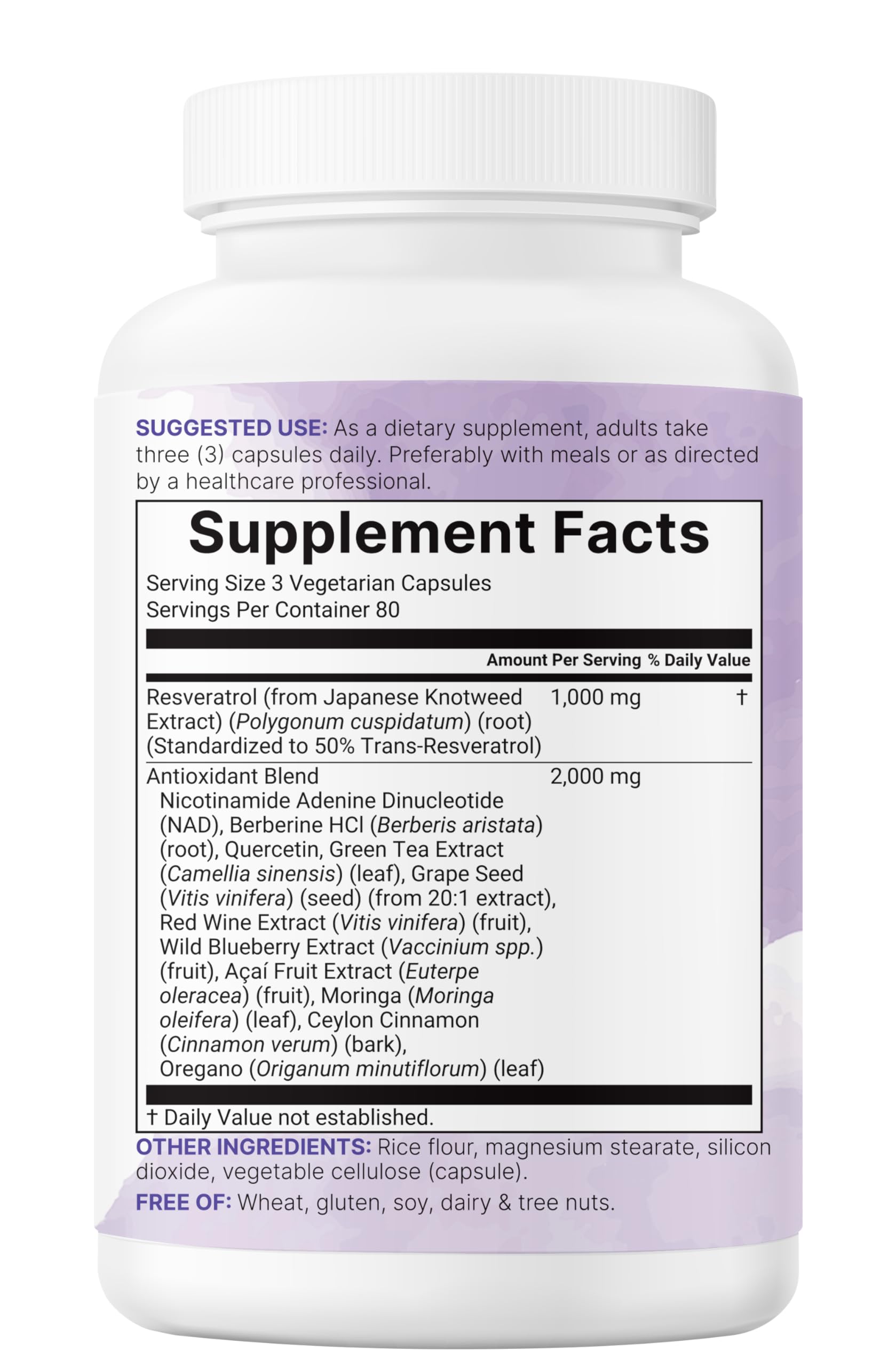 Micro Ingredients Resveratrol NAD Complex 3,000mg for Women & Men, 240 Veggie Capsules | NMN Supplement Alternative | 11-in-1 Blend with NAD+, Quercetin, Moringa, Berberine, Grape Seed, & Oregano Micro Ingredients uk supplements