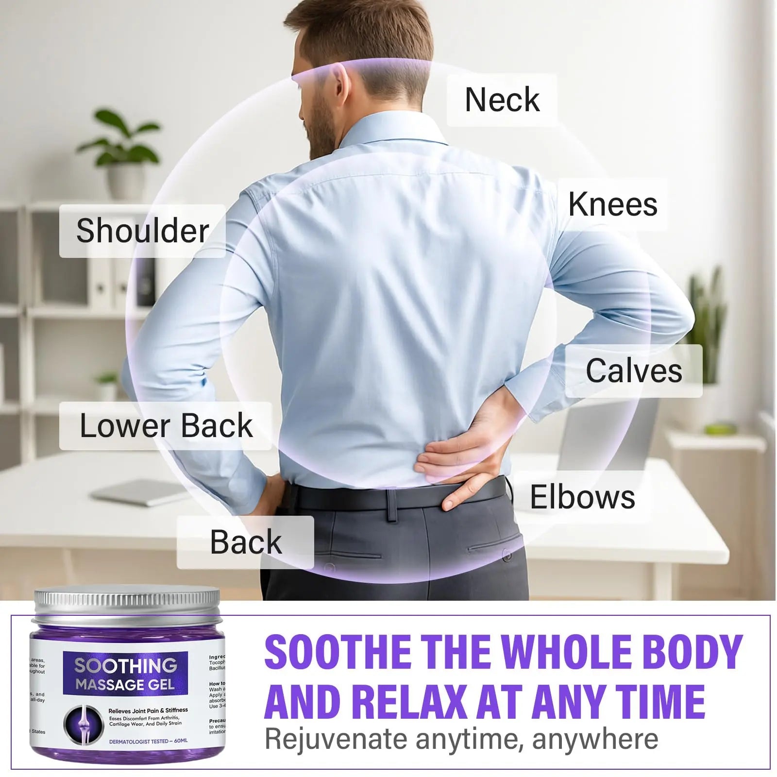 Joint Purple Gel, Fast-Absorbing Soothing Relief Massage Gel with Natural Extracts, Support Muscle, Joint, Shoulder, Knee, Back, Lumbar & Muscle Stiffness WKCWKC uk supplements