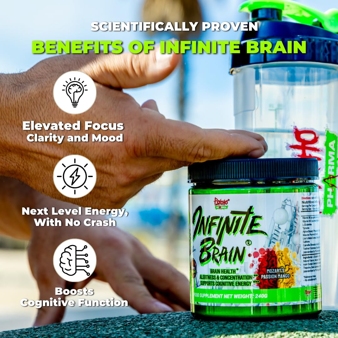 Psycho Pharma. Infinite Brain Nootropic Game Changer. Compete Win (Plato's Lemon Punch, 30 Serving) Psycho Pharma uk supplements