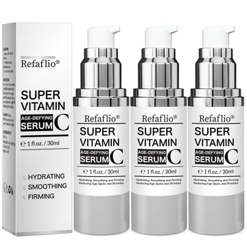 Super Vitamin C Serum for Women over 70, Rapid Anti Aging Cream, Face Lift Cream, Hydrates, Softens, Lifts and Firms, Fights Wrinkles, Advanced Super Serum C 3PCS. (90ml) Refaflio uk supplements