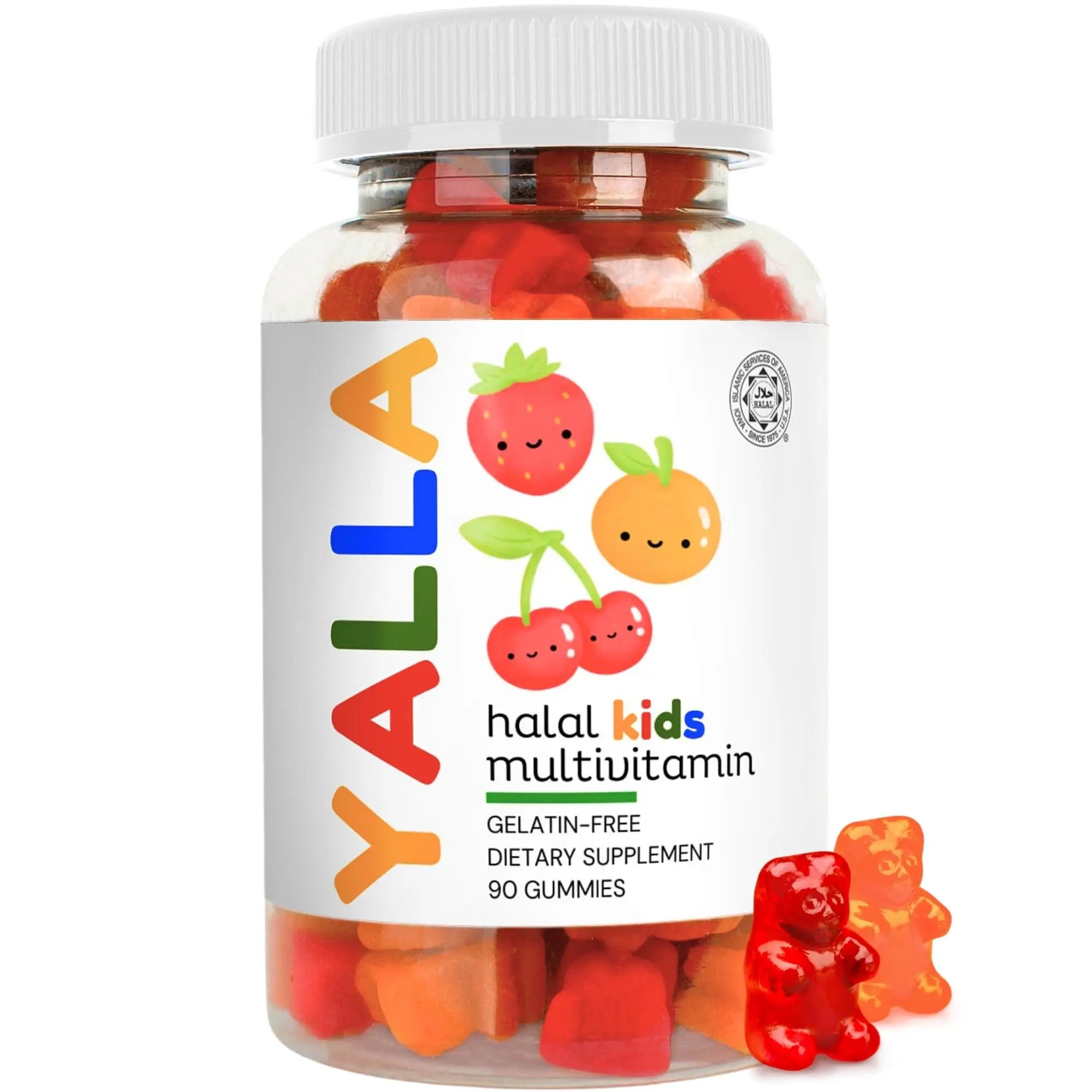 YALLA Halal Vitamins for Kids, Halal Kids Multivitamin Gummies, 45-90 Day Supply, Essential Vitamins with C, D3 YALLA uk supplements