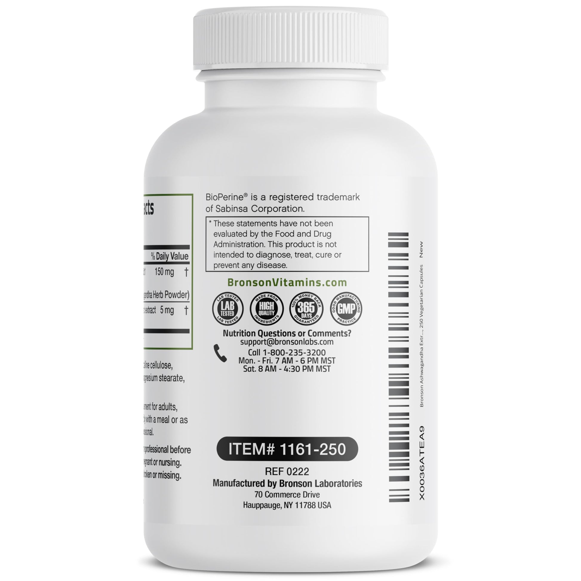 Bronson Ashwagandha Extra Strength 3000 mg Stress & Mood Support with BioPerine Bronson uk supplements