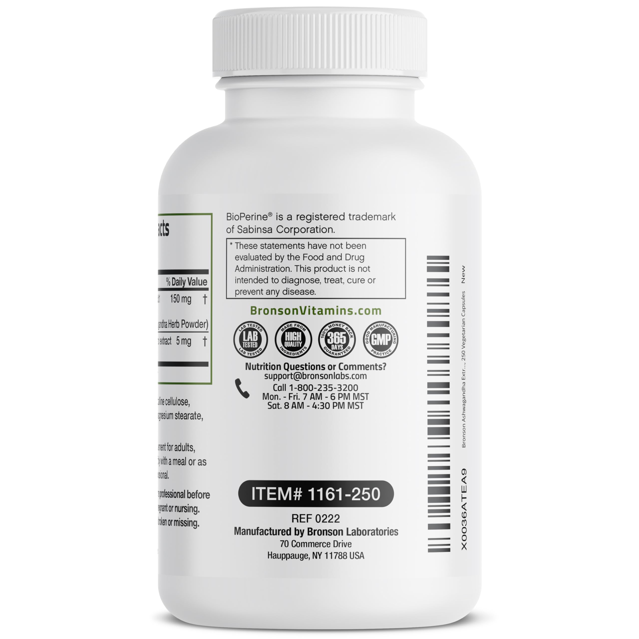 Bronson Ashwagandha Extra Strength 3000 mg Stress & Mood Support with BioPerine Bronson uk supplements
