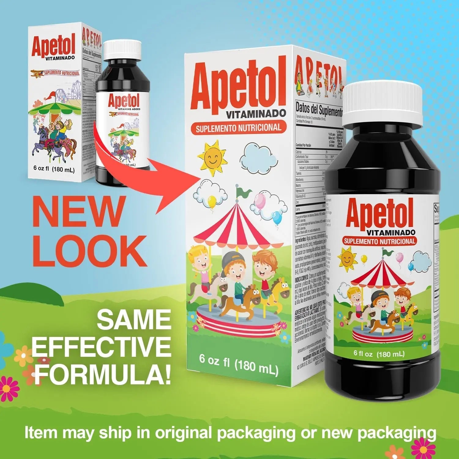 Apetol Appetite Booster & Brain Energy Liquid Vitamins - Dietary Supplements for Kids & Adults - Supports Digestive Health, Memory & Vitality Apetol uk supplements