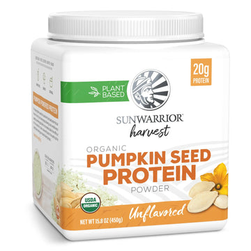 Organic Pumpkin Seed Protein Powder Cold Pressed, Simple Single-Ingredient Superfood Plant-Based, Easy to Digest All 9 Essential Amino Acids Mild Flavor for Smoothies Sunwarrior uk supplements