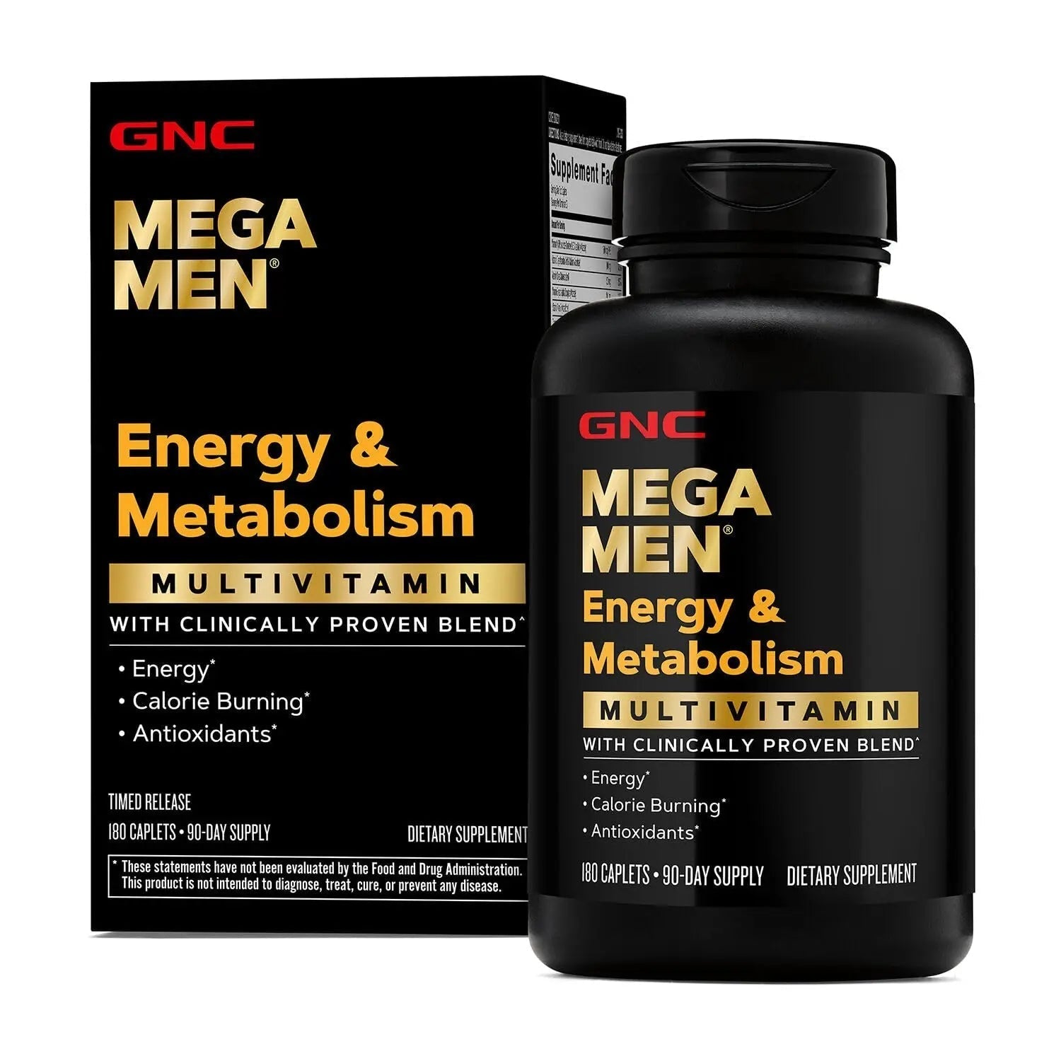 GNC Mega Men Energy & Metabolism Multivitamin | Antioxidants and Increased Calorie Burning | 180 Count GNC uk supplements