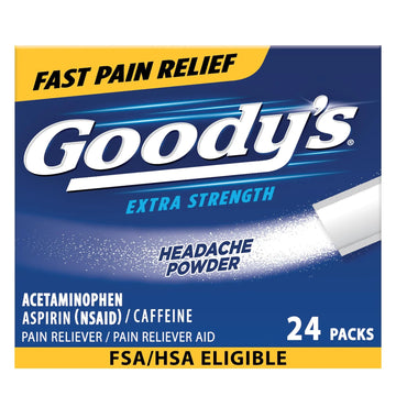 Goody’s Headache Powder Extra Strength Pain Relief, Triple Action Headache Relief with Aspirin, Acetaminophen & Caffeine, 24 Count Goody's uk supplements