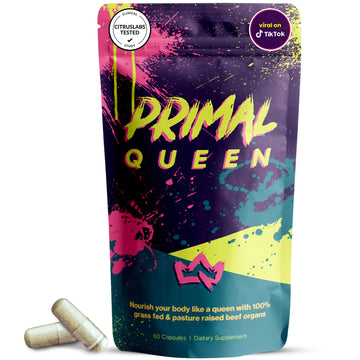 Primal Queen Female-Optimized Beef Organ Superfood Supplement (Beef Liver, Kidney, Heart, & 3 More) - 100% Grass Fed, Pasture Raised - 3rd Party & Clinically Tested Primal Queen uk supplements