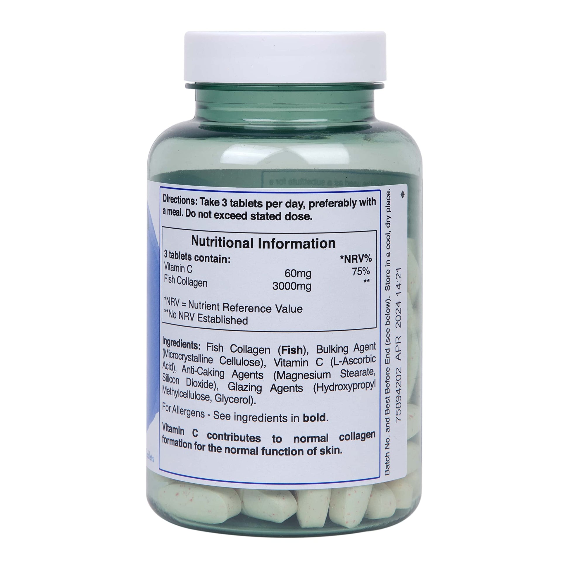 Holland and Barrett Marine Collagen with Vitamin C 3000mg 90 Tablets Holland & Barrett uk supplements