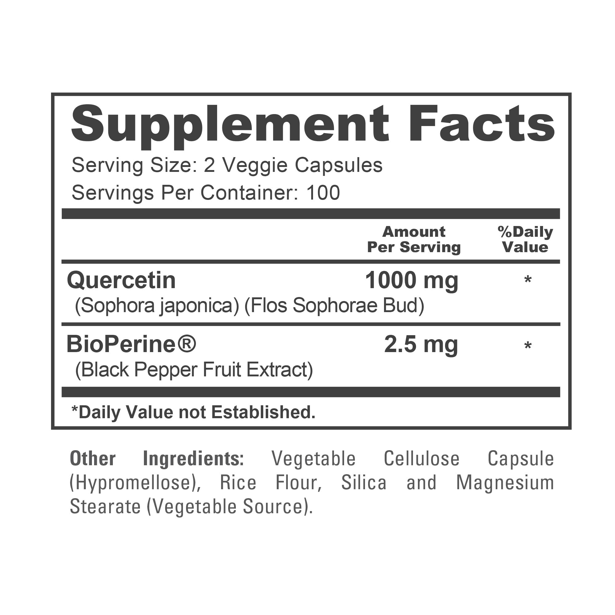 NusaPure Quercetin - Suitable for Vegetarian/Vegan, Non - GMO - 1000 mg - 200 Capsules NusaPure uk supplements