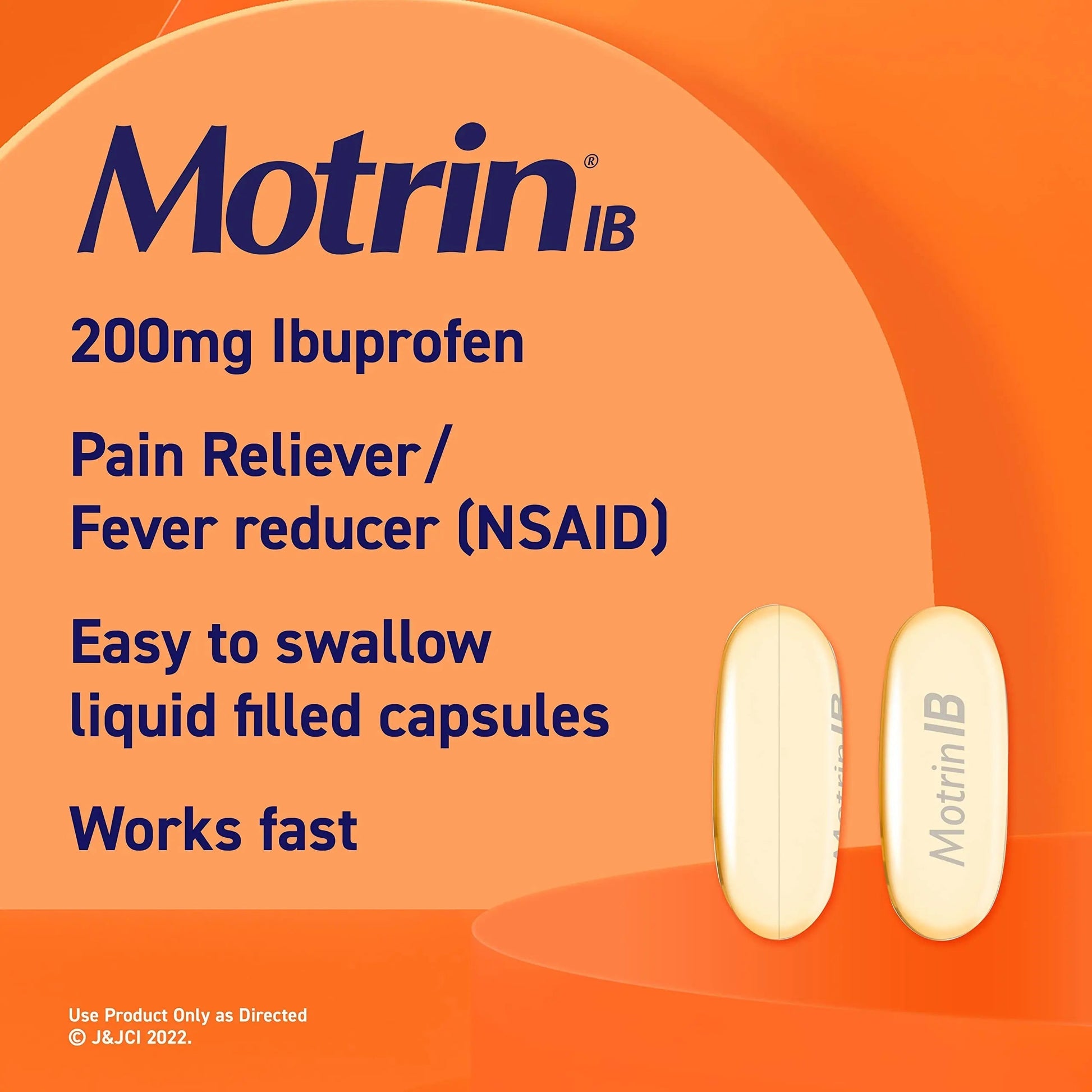 Motrin IB Liquid Gels with 200mg Ibuprofen per Caplet, Pain Reliever & Fever Reducer for Adults, Relief from Minor Arthritis Pain, Muscle Aches, Headache, Menstrual Cramps & Backache, 120 ct Motrin uk supplements