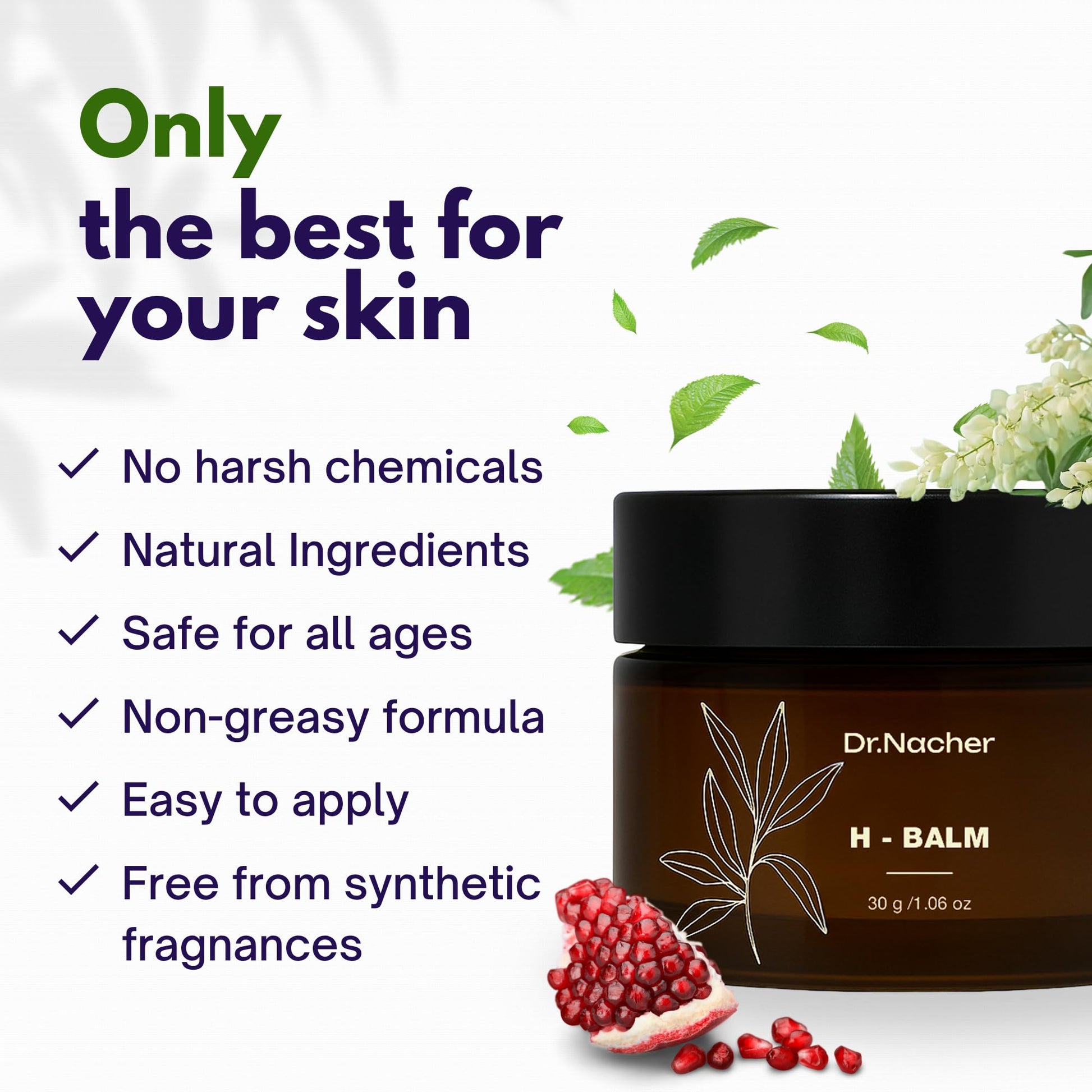 Dr. Nacher H-Balm. Rectal Natural Balm for Fissure, Hem Related discomfort. with Sophora & 12 Herbal Extracts. Soothes Irritation. Fast-Acting. Safe for Sensitive Areas and Postnatal. for Men & Women Dr. Nacher uk supplements