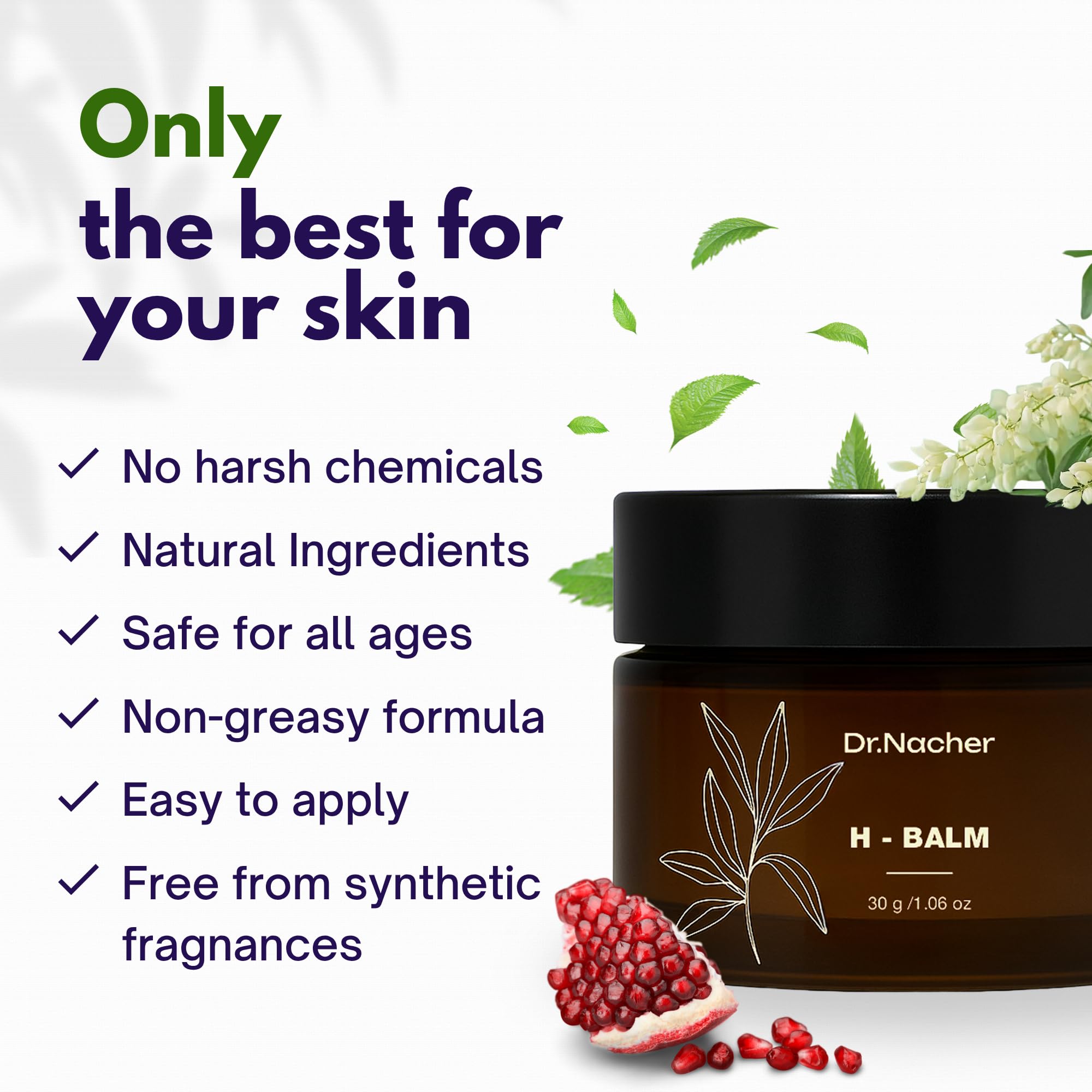 Dr. Nacher H-Balm. Rectal Natural Balm for Fissure, Hem Related discomfort. with Sophora & 12 Herbal Extracts. Soothes Irritation. Fast-Acting. Safe for Sensitive Areas and Postnatal. for Men & Women Dr. Nacher uk supplements