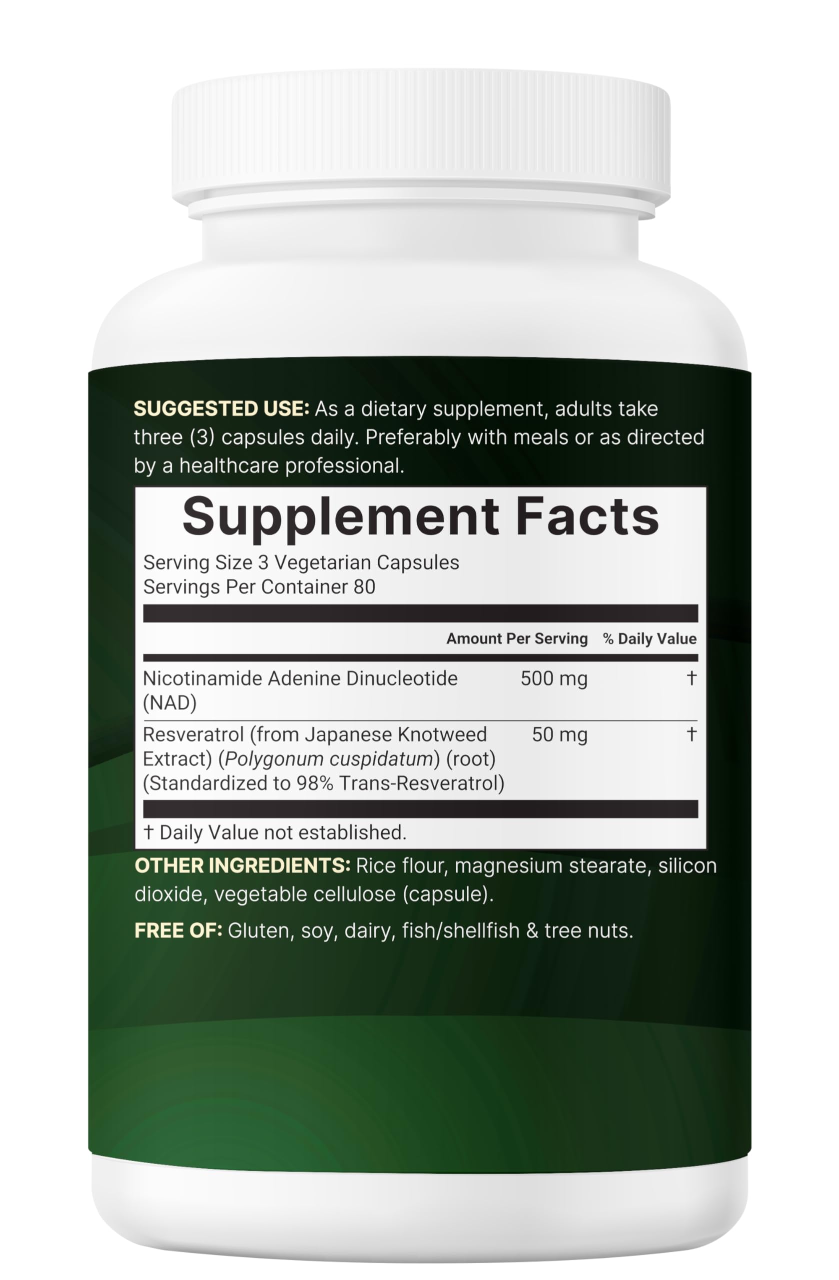 Micro Ingredients NAD+ 500mg with Resveratrol, 240 Veggie Capsules | 2-in-1 NAD Supplement for Women & Men | NMN Pathway Alternative | Non-GMO, Gluten Free Micro Ingredients uk supplements