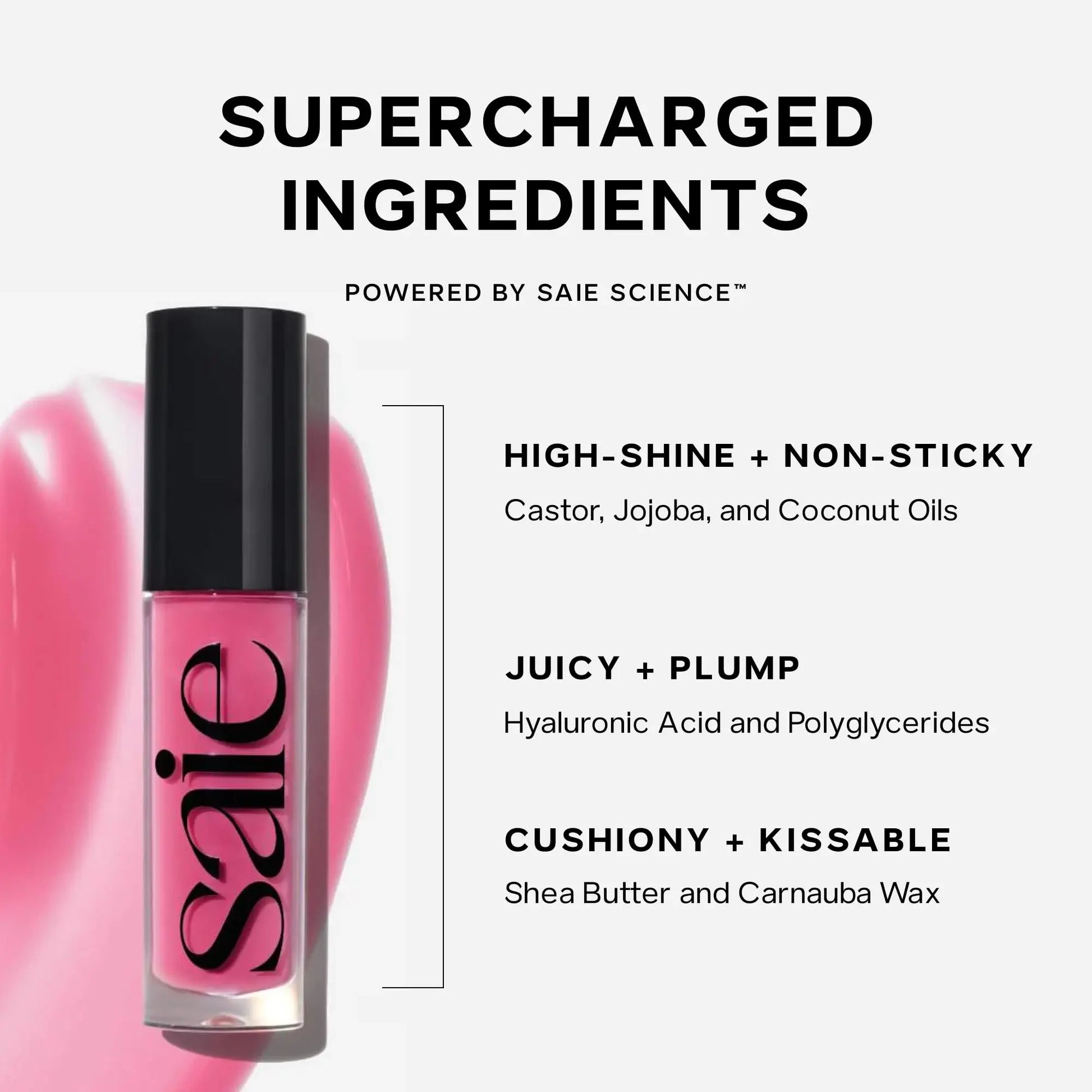 Saie Dewy Glow Duo - Dew Liquid Blush - (.40 oz, Flirty), Glossybounce Lip Gloss-Oil Hybrid (.17 oz, Burst) - Hydrating, Vegan Makeup for Radiant Cheeks & Lips Saie uk supplements