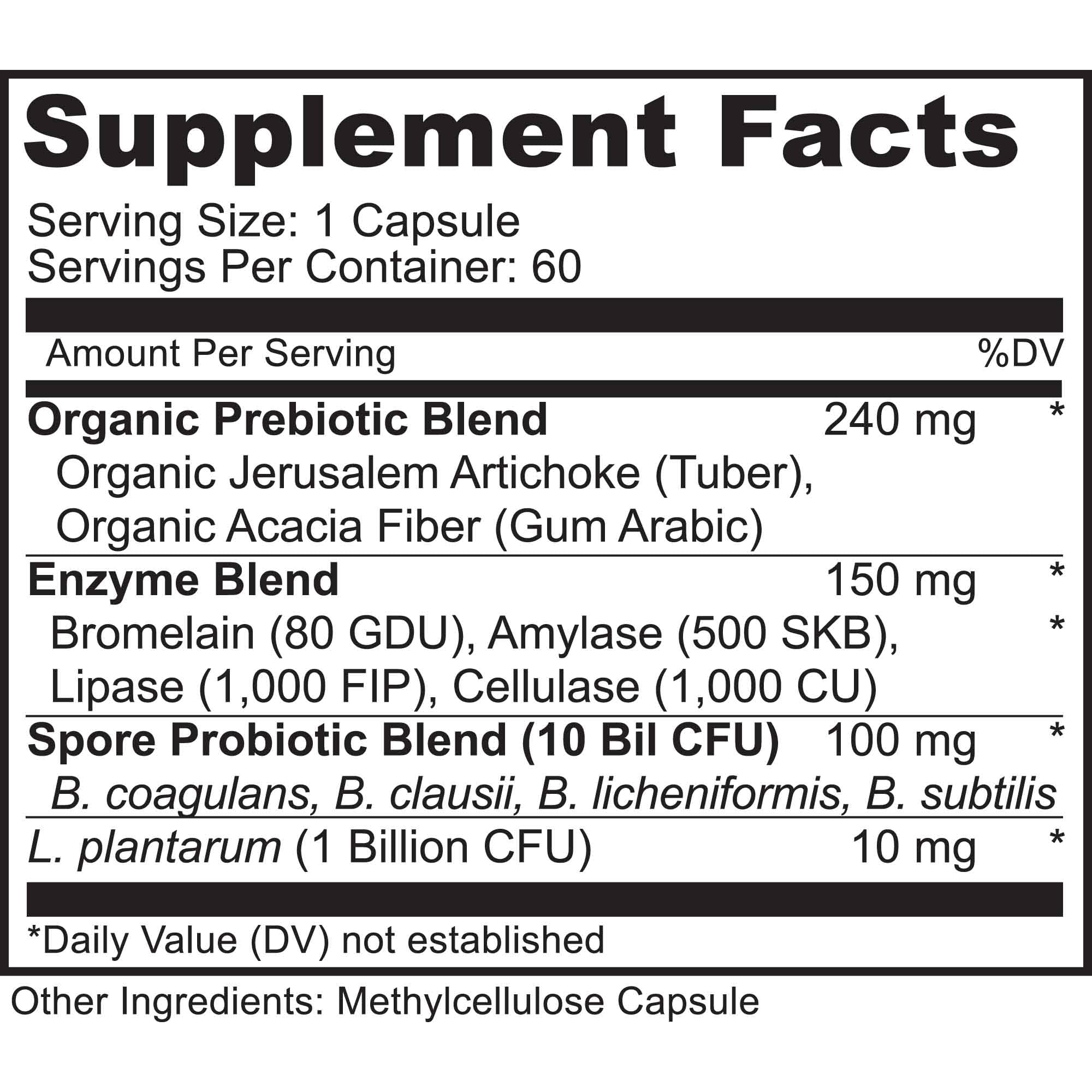 MoxyVites Spore Probiotic Complex - All In One Prebiotics and Probiotics for Digestive Health, Postbiotic, Digestive Enzymes Daily Supplement - Spore Based Probiotic for Women & Men MoxyVites uk supplements