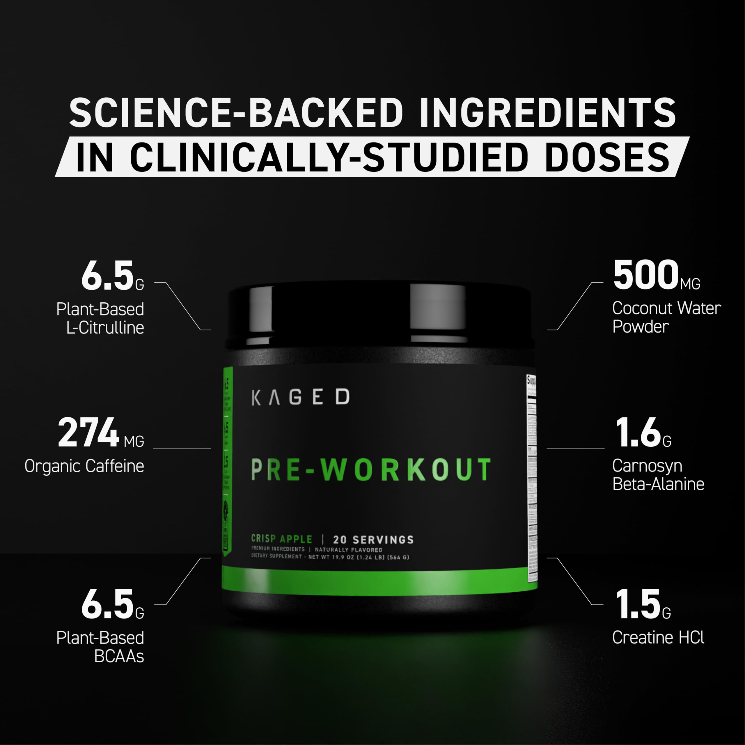 Kaged Stimulant Free Pre Workout Powder | Fruit Punch | Pre-Kaged | Formulated with Creatine, Beta Alanine | No Jitters | 20 Servings Kaged uk supplements