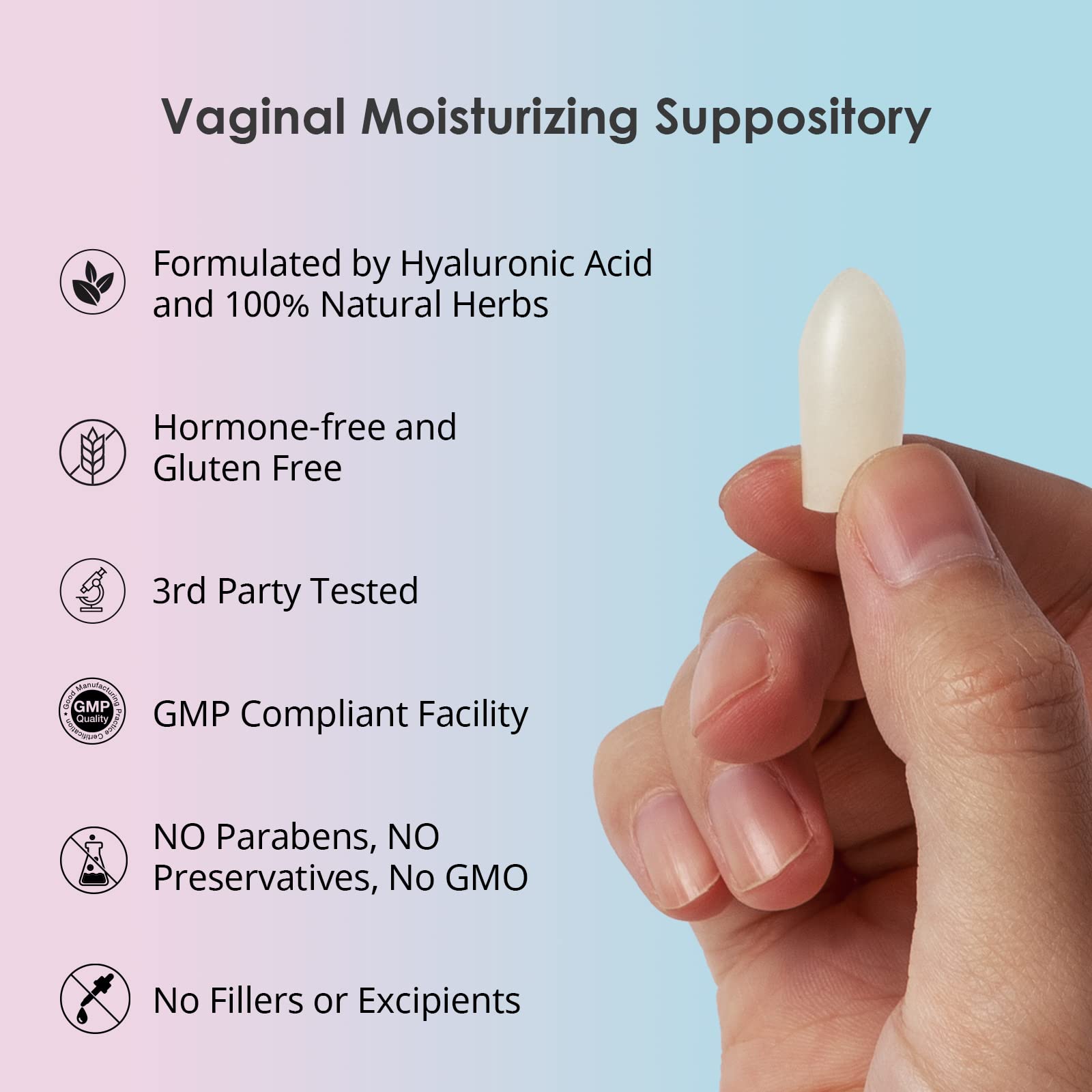 vetrue Intimate Moisturizer, Vaginal Suppository for Dryness & Discomfort, Feminine Long Lasting vetrue uk supplements