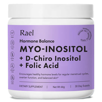 Rael Hormone Balance for Women, Inositol Powder Supplement - Vitamin B8, 40:1 Proven Ratio, Folic Acid for Ovarian Function (30 Servings) Rael uk supplements