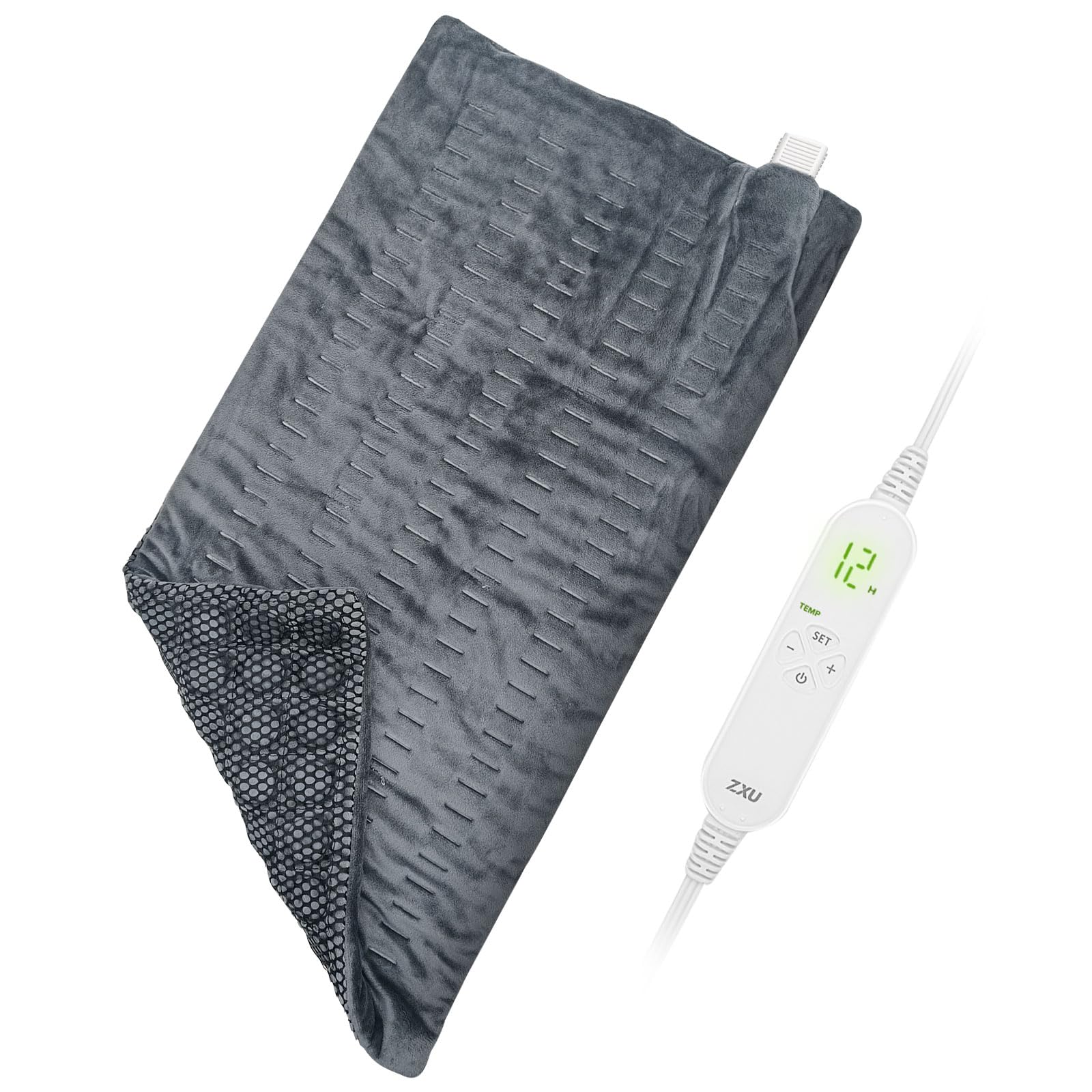 ZXU Jade Stone Heating pad, Nature Jade Electric Heating Pad for Back Pain and Cramps Relief,XL King Size Hot Heated Pad with 12 Heat Level,1-24h Auto-Off,Stay on Function, Hot Heated Pad ZXU uk supplements