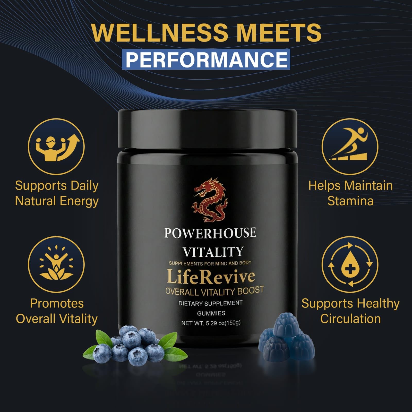 Powerhouse Vitality LifeRevive - Overall Vitality Boost | Vitamin Gummies for Men & Women Powerhouse Vitality uk supplements
