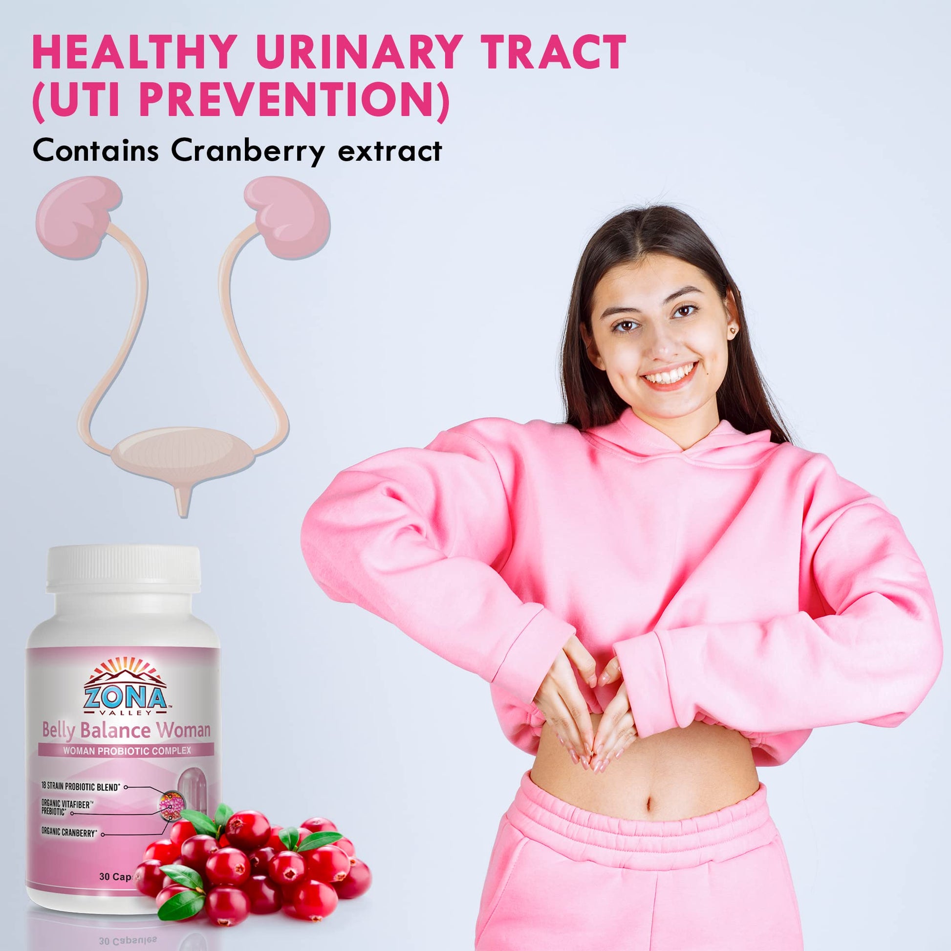 Zona Valley Belly Balance Woman 30 Capsules - Prebiotic and Microencapsulated probiotic Zona Valley uk supplements
