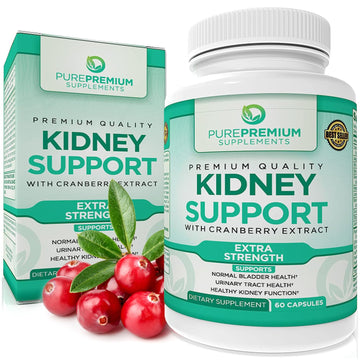 PurePremium Kidney Support Supplement with Cranberry Extract - Kidney Cleanse, Detox PurePremium Supplements uk supplements