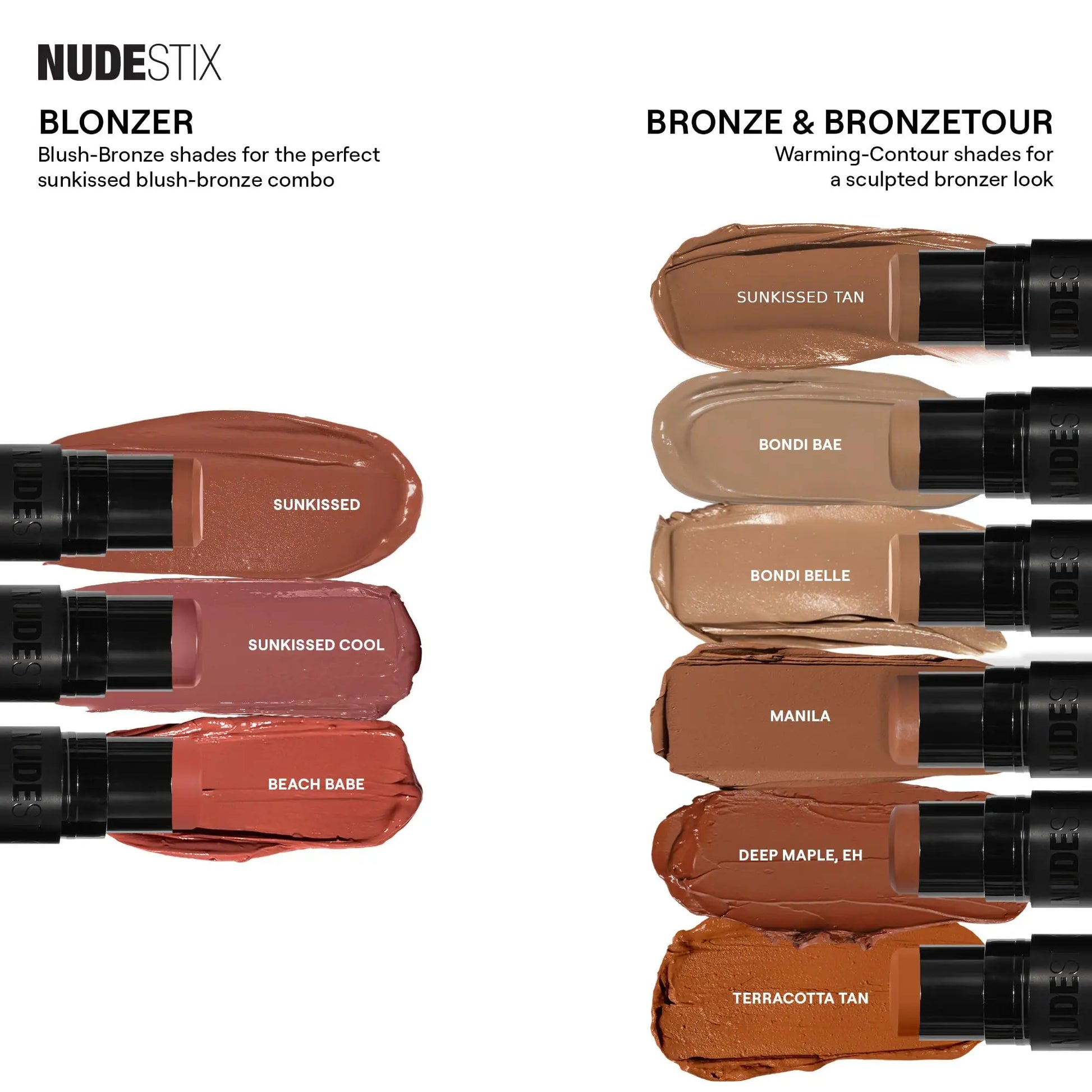 Nudestix Nudies Bronze All Over Matte Bronzing Stick – 3-in-1 Cream Bronzer for Cheeks, Eyes & Lips with Built-In Brush | Natural Contour & Sun-Kissed Glow | Bondi Bae Nudestix uk supplements