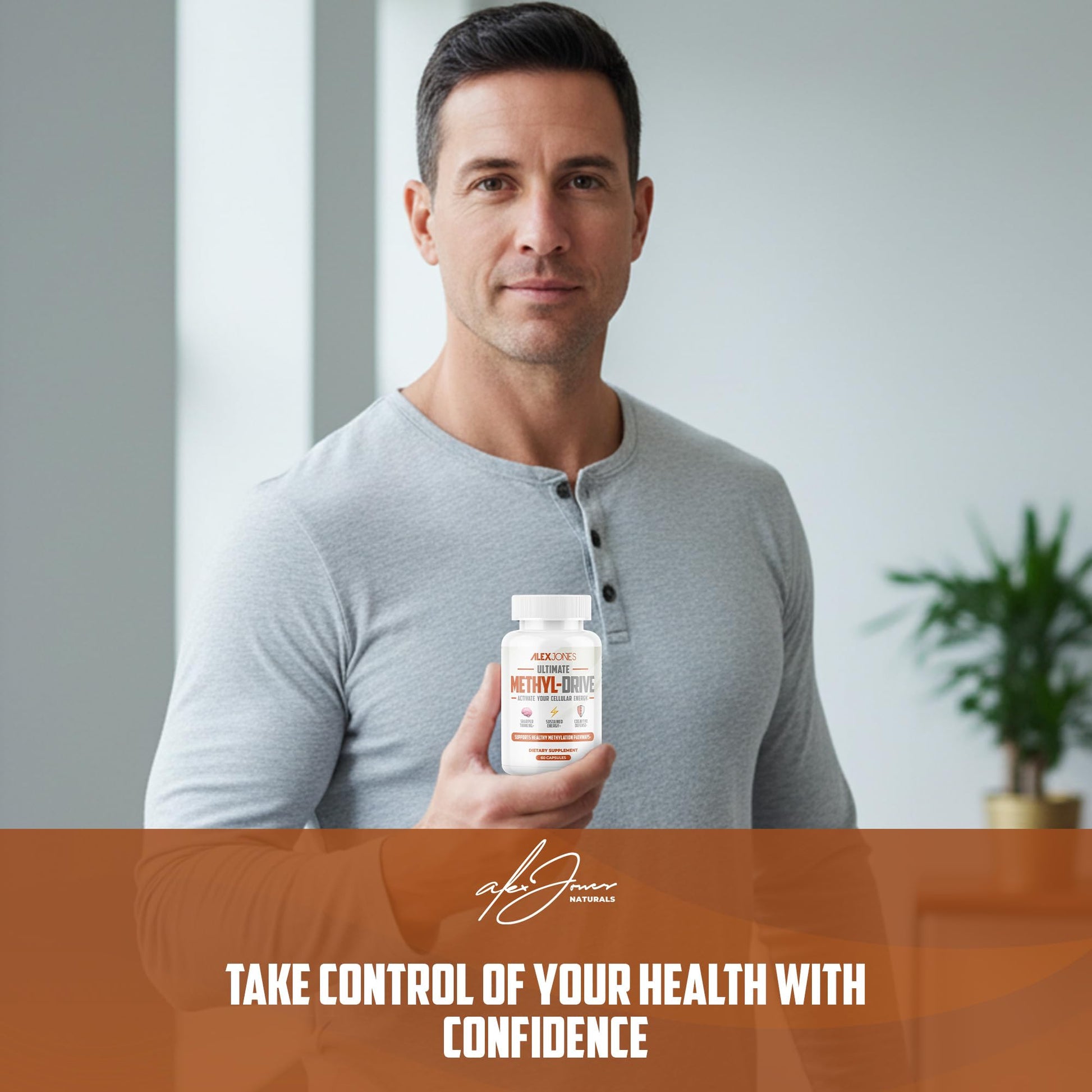 Alex Jones Naturals Methyl Drive Vitamin B Methylated Complex Formula – Mitochondrial Support Supplement w/ CoQ10, PQQ Supplement, Magnesium, B Methylated Complex & BioPerine – 60 Capsules Alex Jones Naturals uk supplements