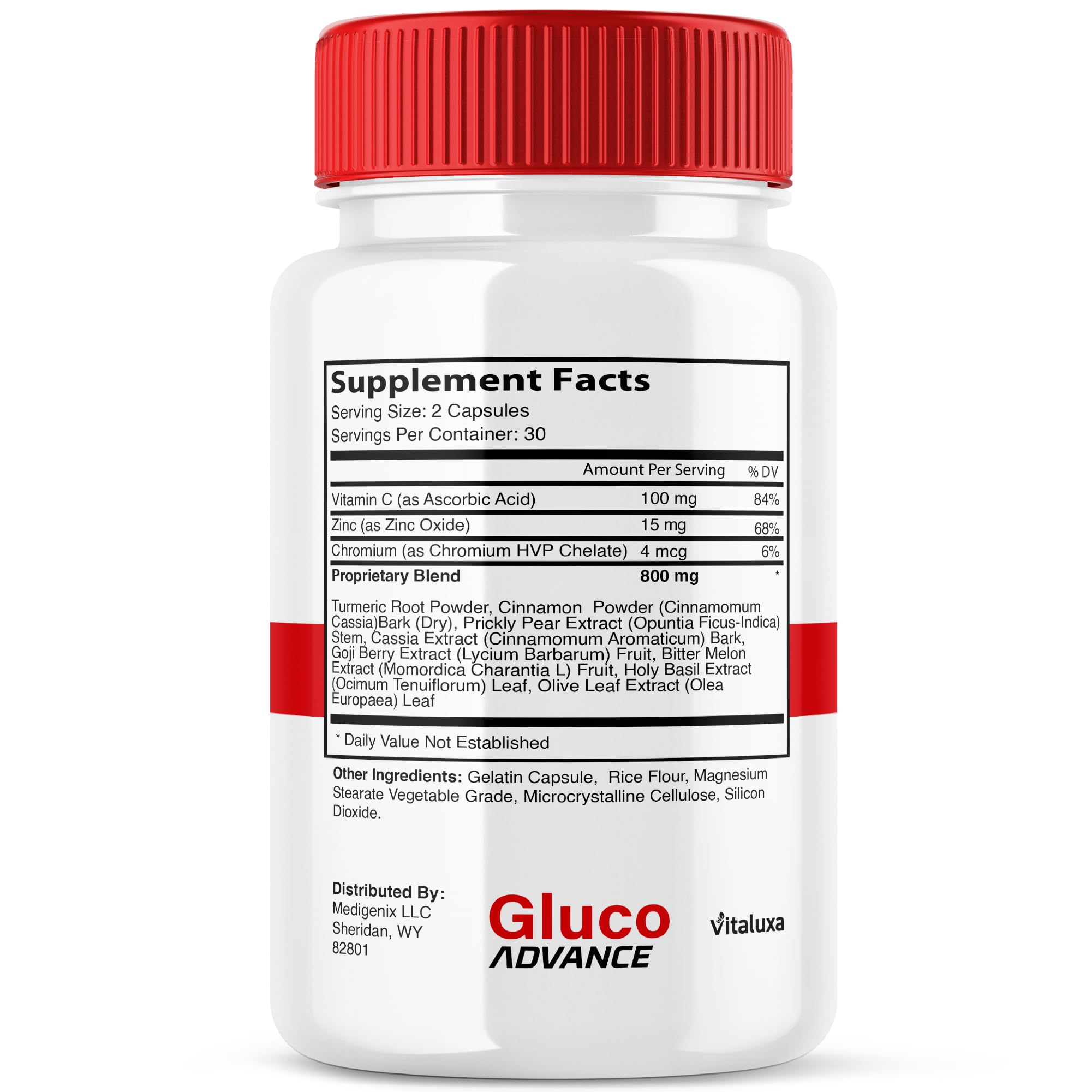 Gluco Advance Capsules, Gluco Advanced Blood Support Supplement GlucoAdvance Pills for Joints, GlucoseAdvance Premium Blend Flow Balance All Natural Formula Overall Health Wellness (60 Capsules) Vitaluxa uk supplements
