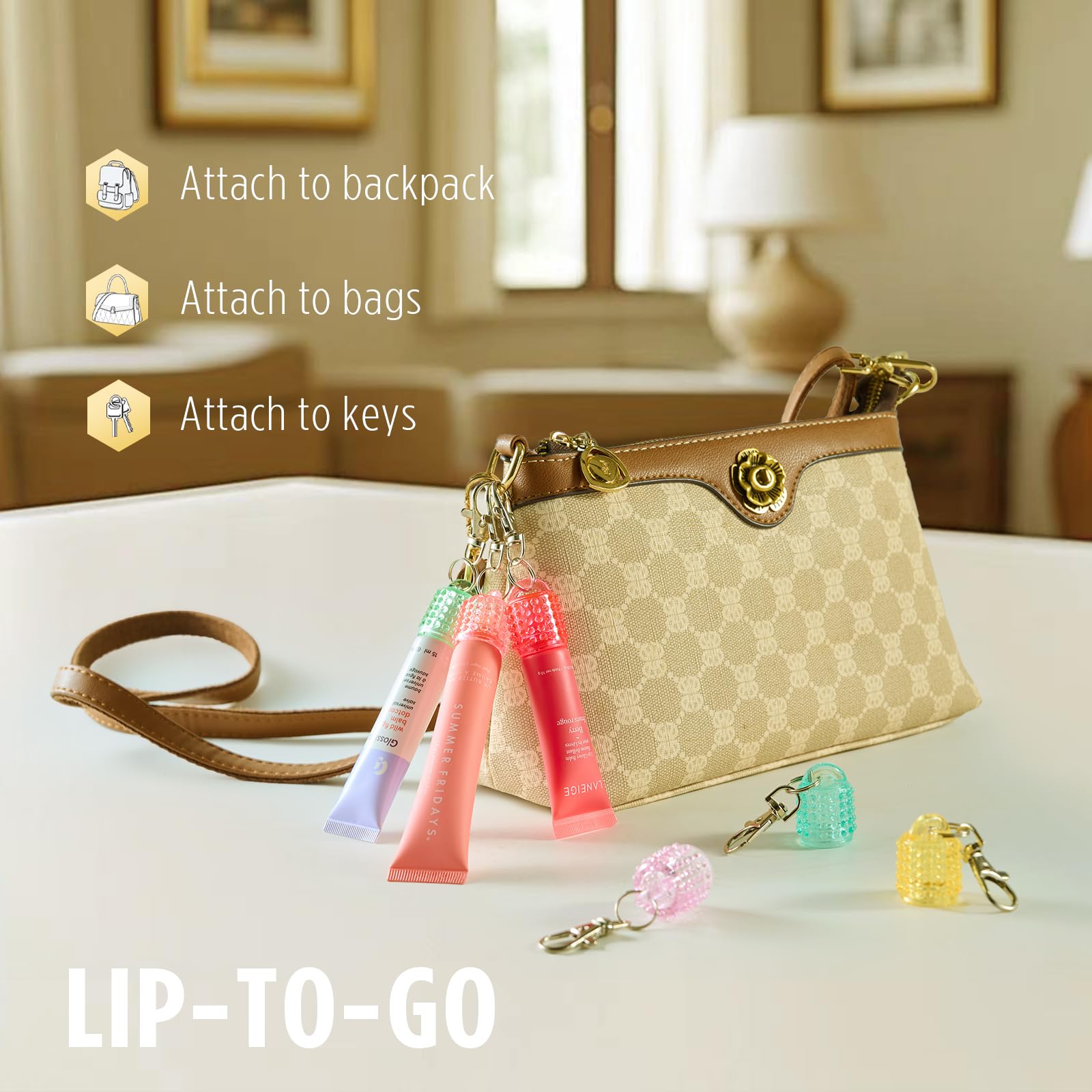 Lip Balm Keychain Cap for Laneige, Summer Friday and Glossier, Lip Balm Holder for Lanyard or Bag, Lip Gloss Keychain for Women,Replacement Cap with Stopper Prevent Spills Cupoita uk supplements