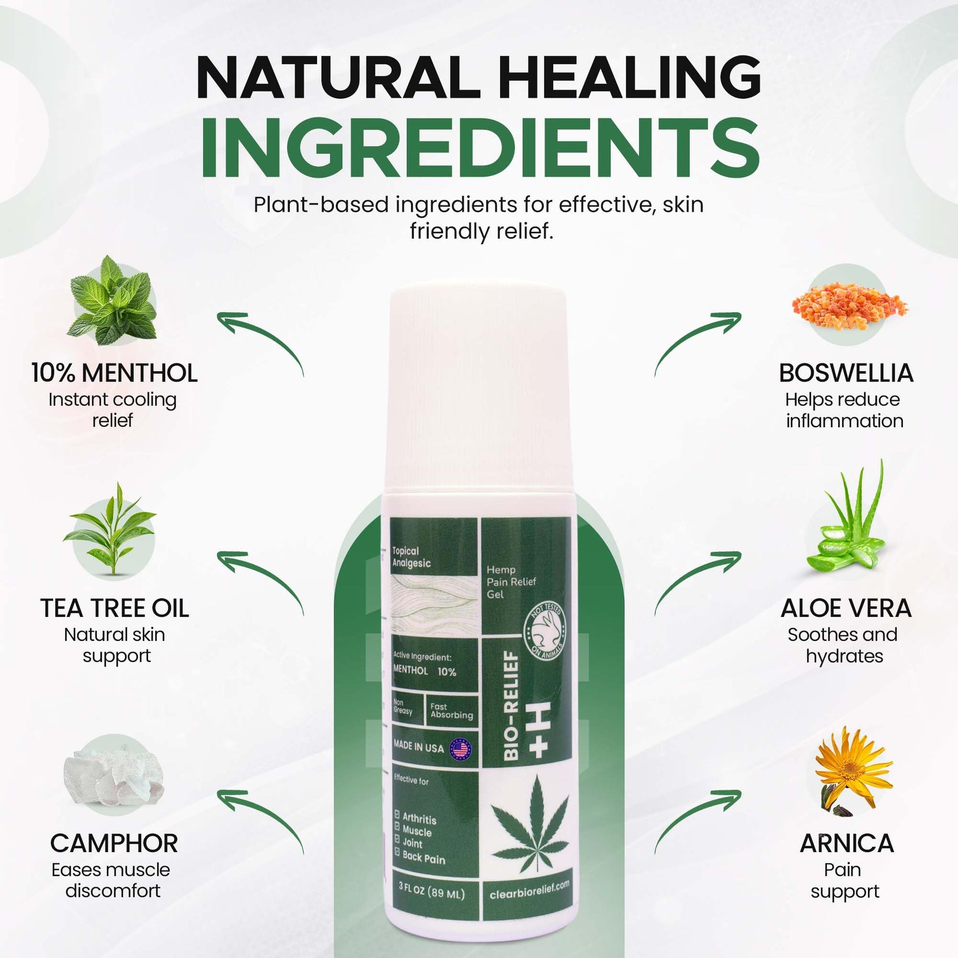 BIO-RELIEF Fast-Acting Hemp Pain Relief Roll On - Highly Effective, Cool & Topical Pain Relief Extra Strength for Arthritis, Muscle, Joint & Back – Easy Roll On Maximum Strength Scientific Solutions Global uk supplements