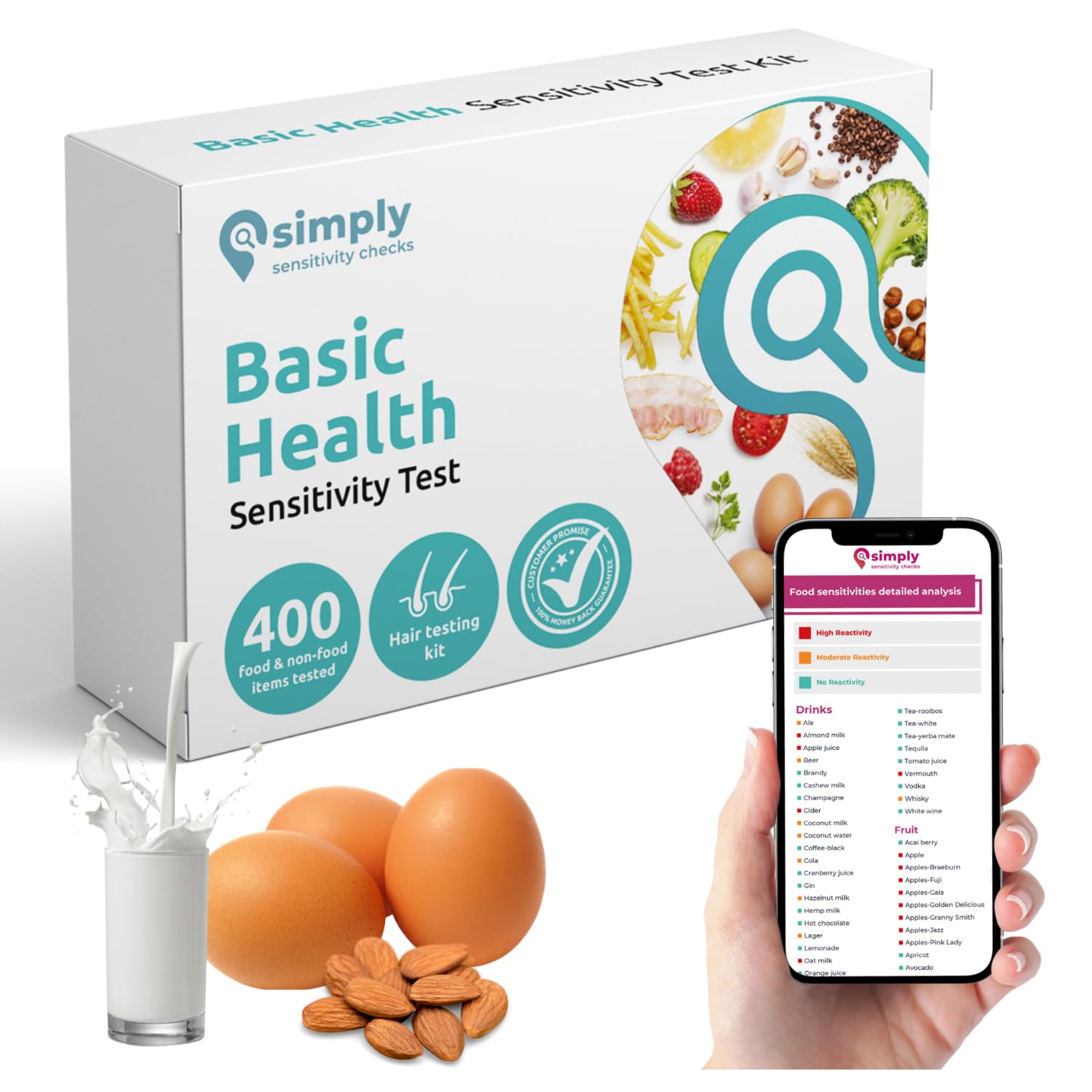Simply Sensitivity Checks 400+ Items Food Sensitivity Test Kit for Adults – Accurate At-Home Hair Strand Test for Gut Health, Digestion, Additives, Vitamins – Results in 3-5 Days Simply Sensitivity Checks uk supplements