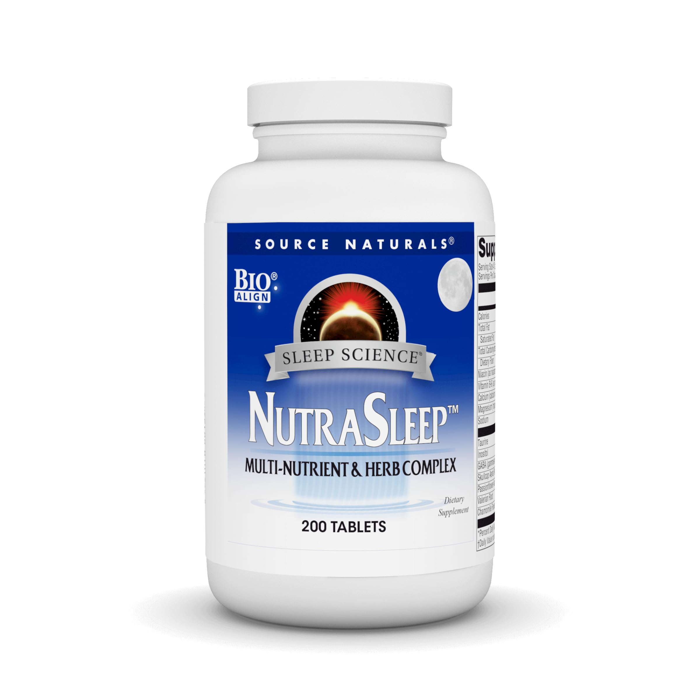 Source Naturals NutraSleep, Melatonin-Free Multi-Nutrient & Herb Complex, Vegetarian Formula for Relaxation Support - 200 Tablets Source Naturals uk supplements