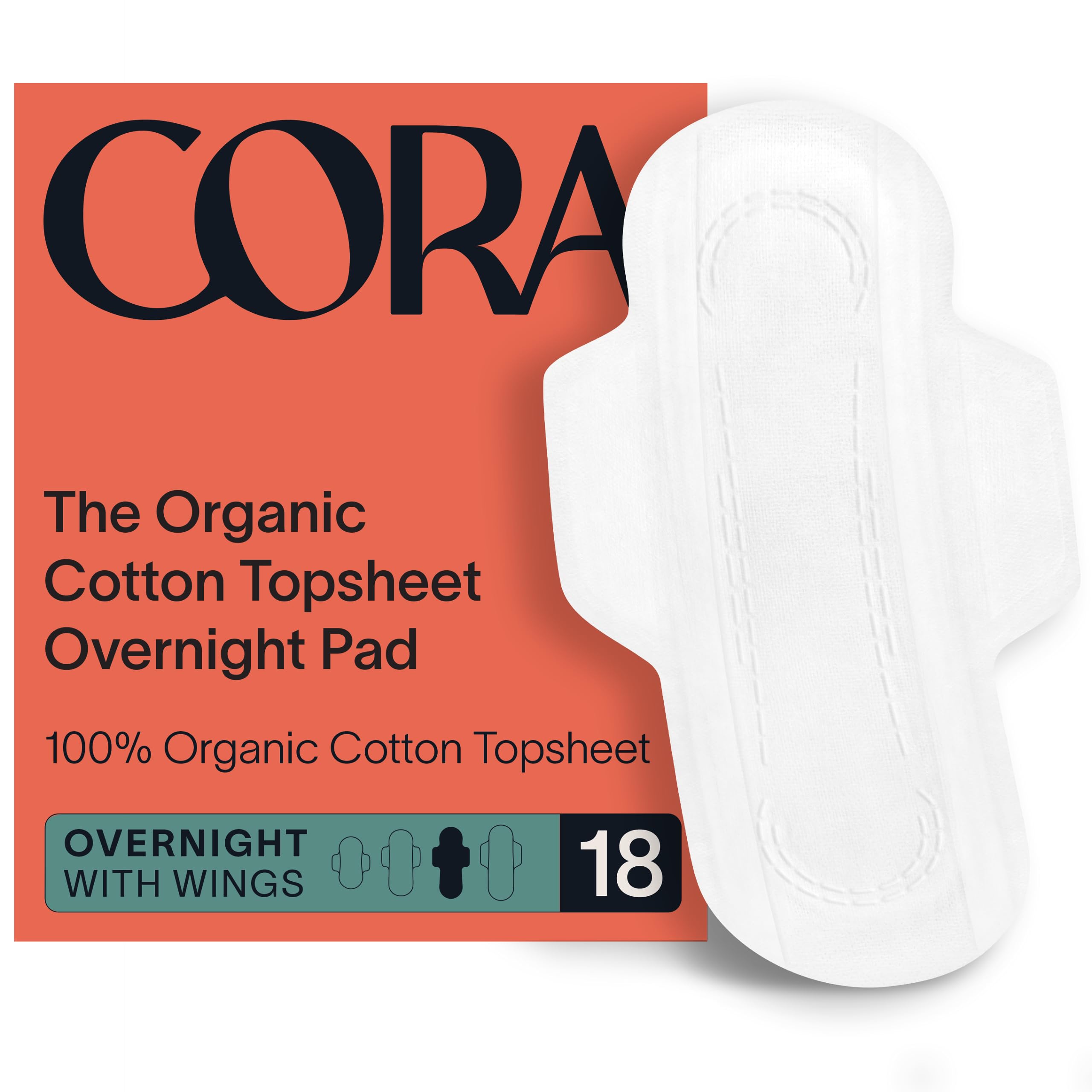 Cora Organic Pads | Ultra Thin Period Pads with Wings | Overnight Absorbency Cora uk supplements