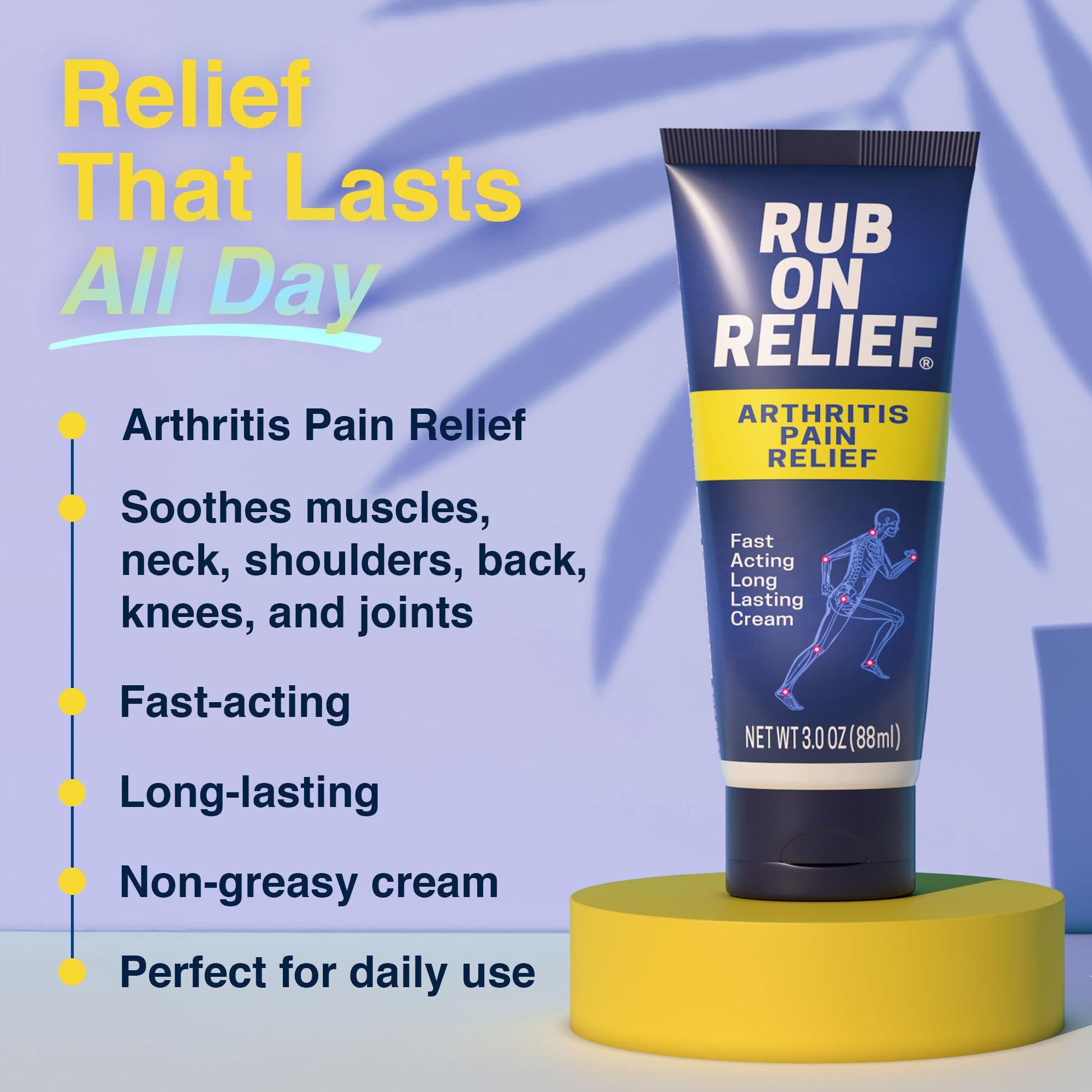 RUB ON RELIEF & HEAL-N-SOOTHE Bundle - Topical Pain Relief Cream for Joints, Knees, Shoulders and Back plus Proteolytic Enzymes for Joint Support for Men and Women - 2-Pack, 3oz Cream & 90 Capsules HEAL-N-SOOTHE uk supplements