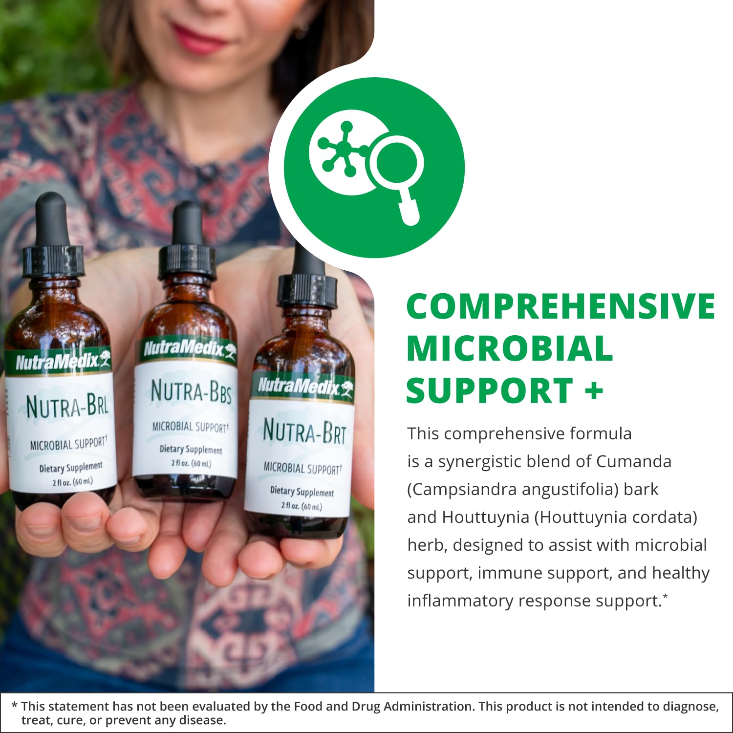 Nutramedix Nutra BRT - Liquid Herbal Supplement for Gut Health & Immune Support - Cumanda Bark & Houttuynia Leaf for Digestive Health - Immune System Booster Supplement (60mL) NutraMedix uk supplements