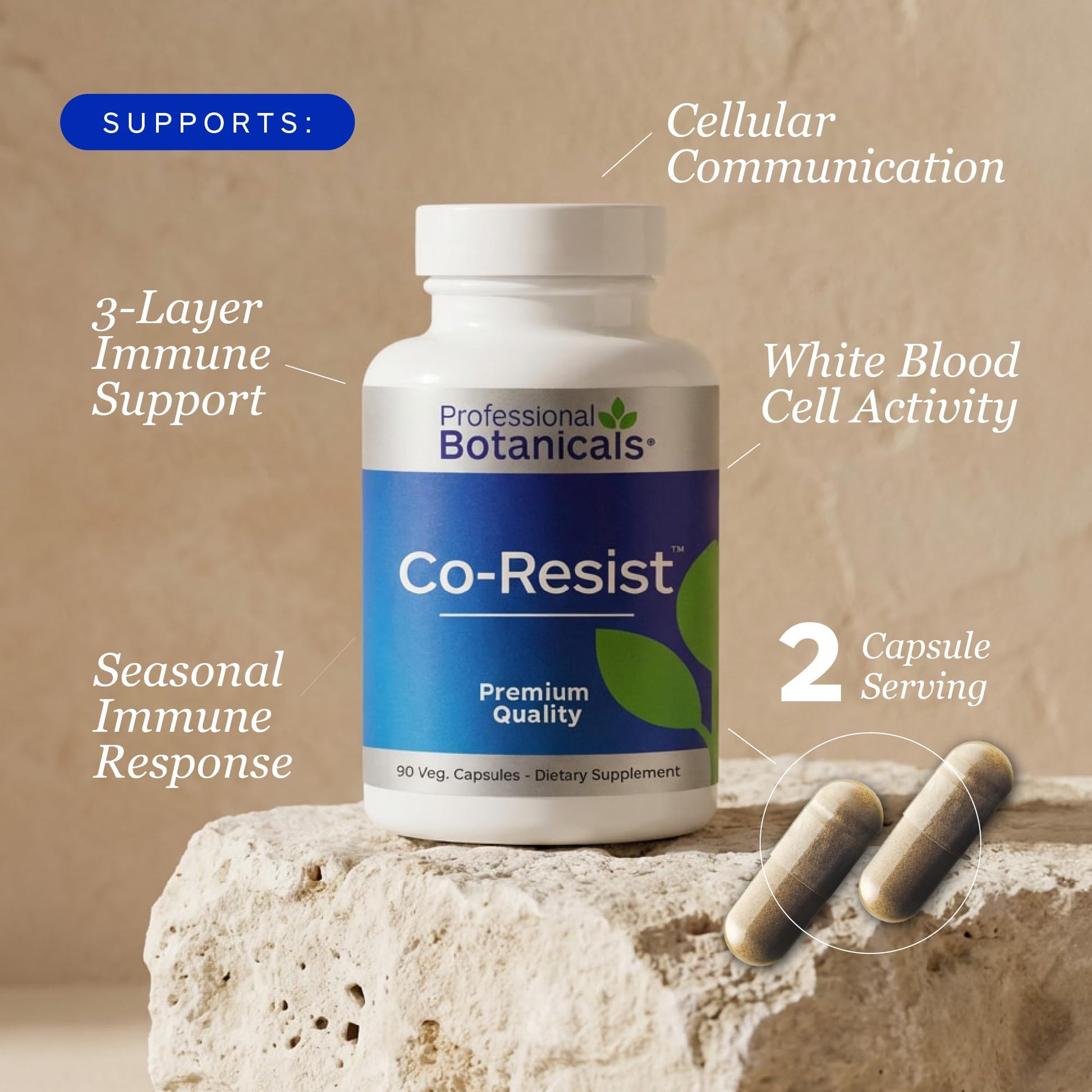 Professional Botanicals - Vegan Formulated Co-Resists - Synergistic Blend of Herbs and Powerful Nutrients that Supports the Immune System - 90 Vegetarian Capsules Professional Botanicals uk supplements