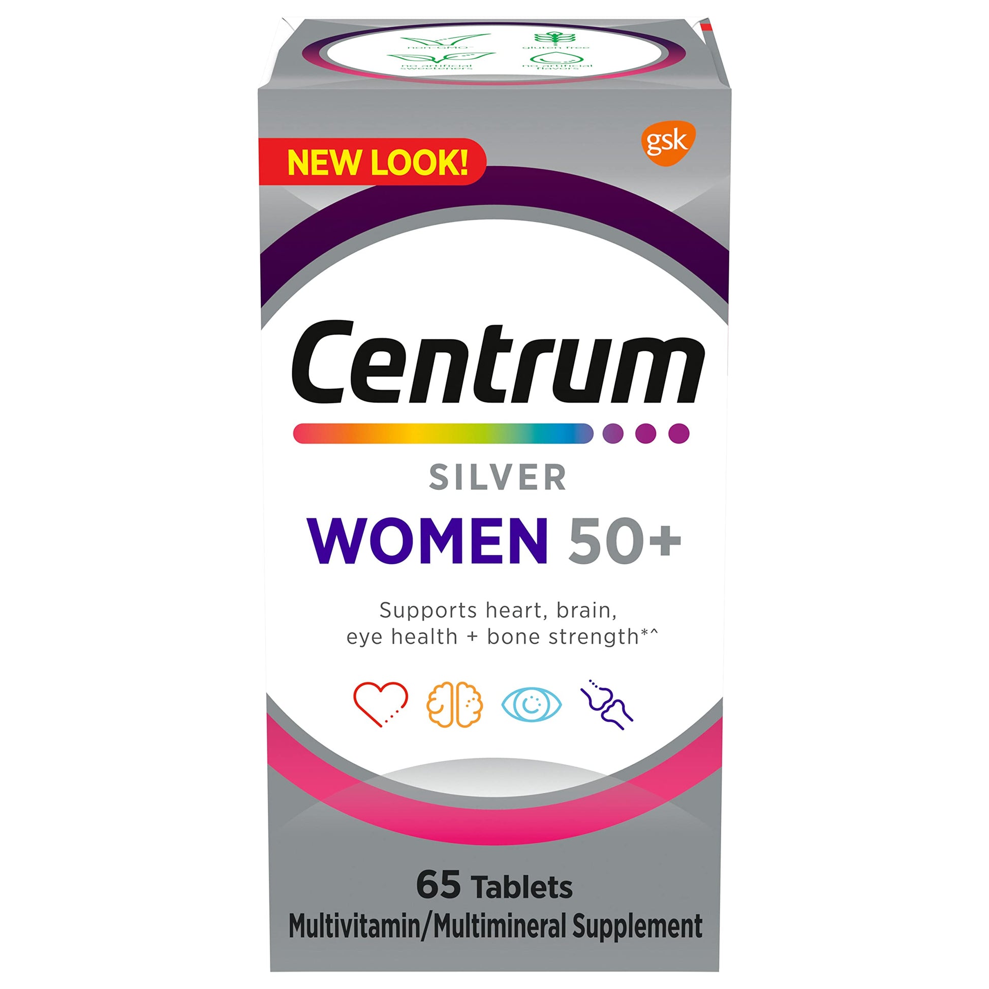 Centrum Silver Women's Multivitamin for Women 50 Plus, Multivitamin/Multimineral Supplement with Vitamin D3, B Vitamins, Non-GMO Ingredients Centrum uk supplements