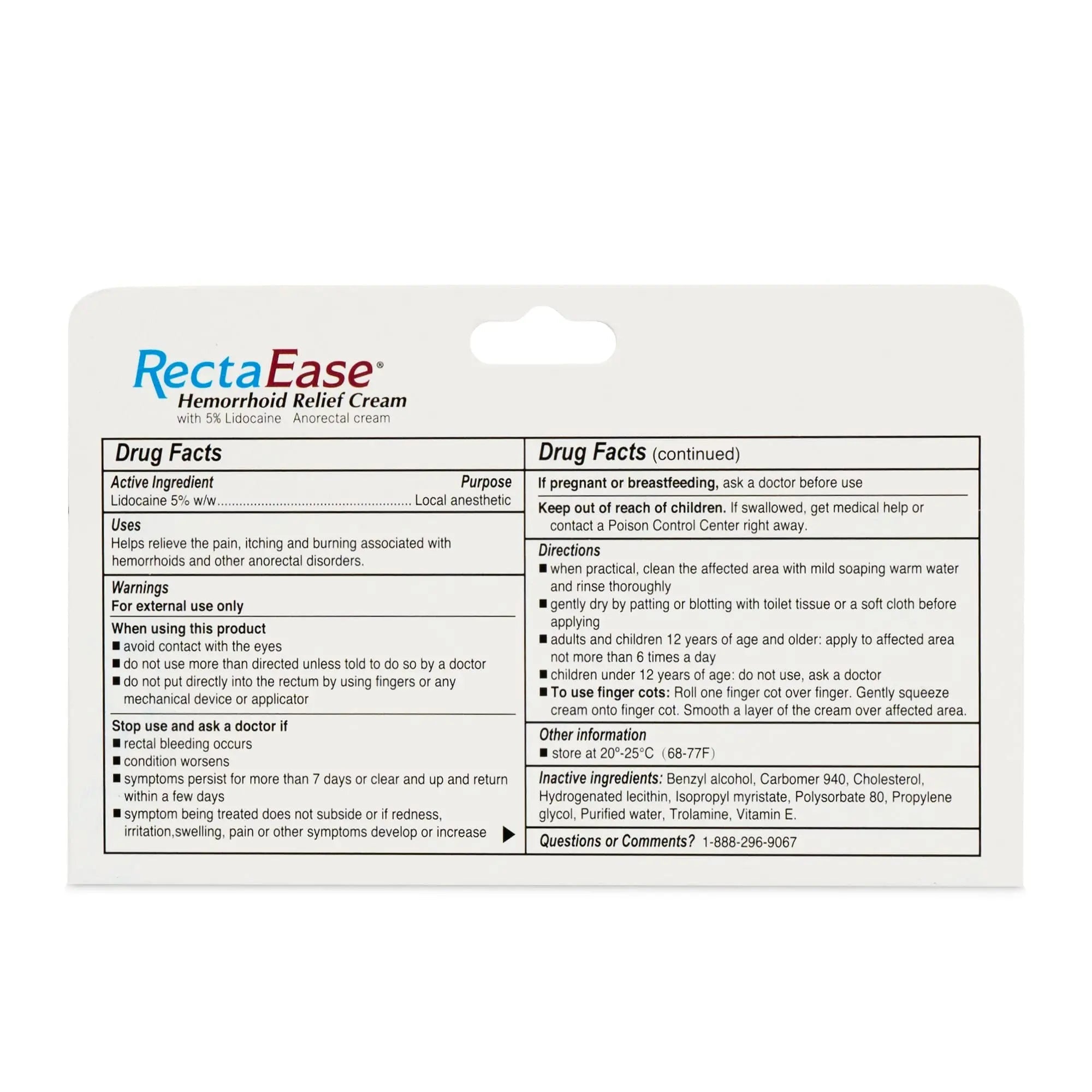 RectaEase (2 Pack) 5% Lidocaine Hemorrhoid Relief Cream 1 oz Tube, Anorectal Cream, Rapid Numbing Relief, Hemorrhoid Treatment from Itch and Burn RectaEase uk supplements