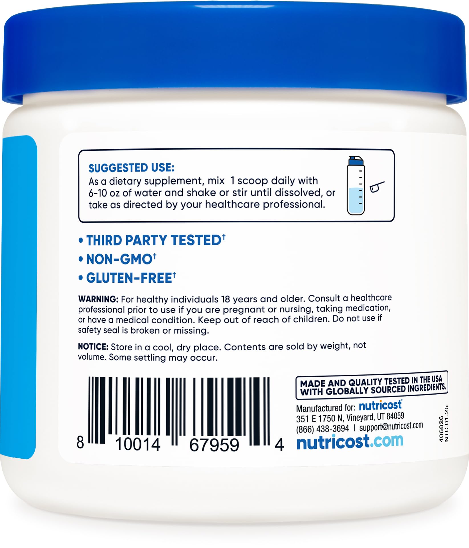 Nutricost Calcium BHB (250g) Unflavored - Calcium Ketone Salt - Non-GMO Gluten-Free Nutricost uk supplements