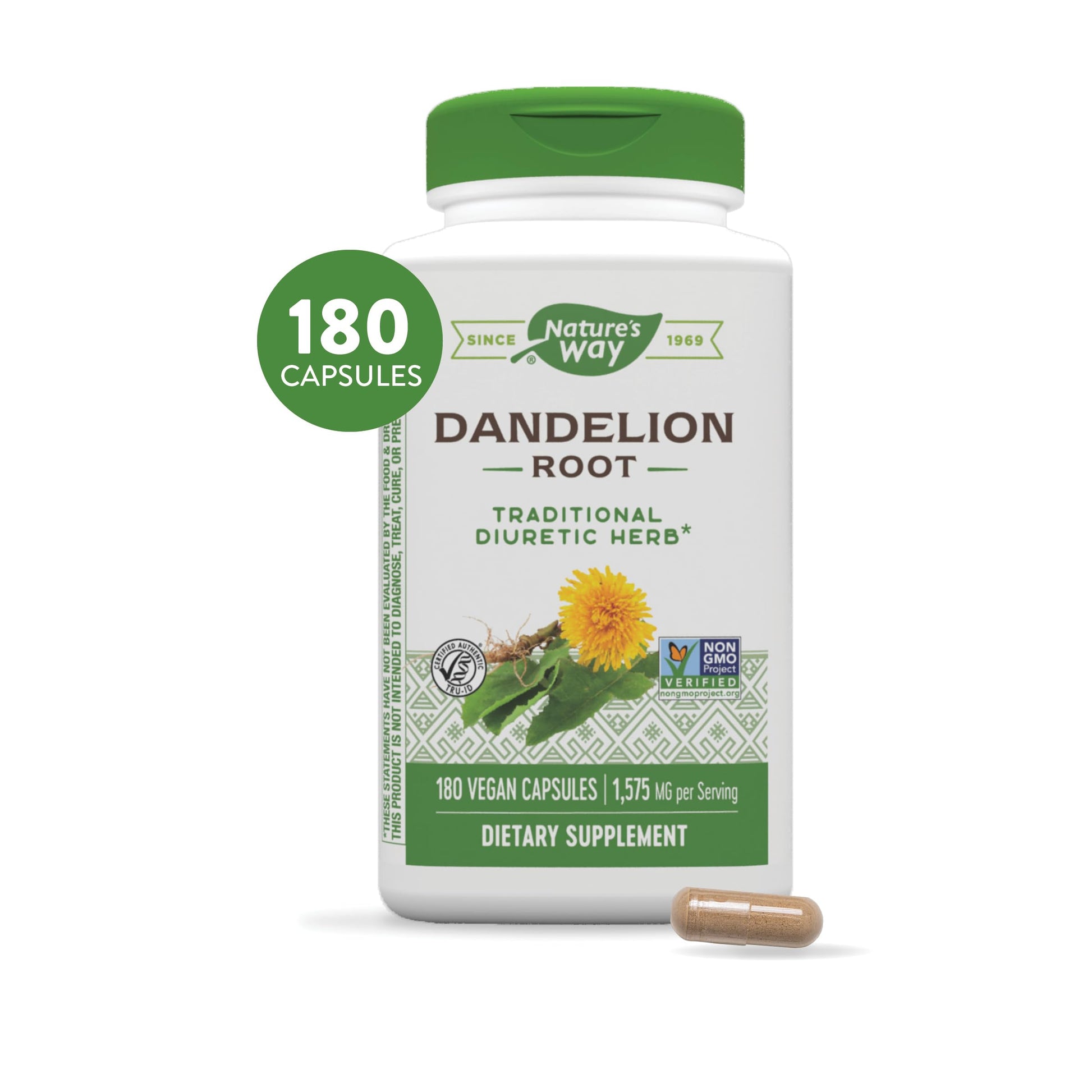 Nature's Way Dandelion Root Diuretic Herb* 525 mg per Capsule Non-GMO Nature's Way uk supplements
