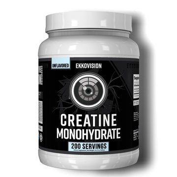 Ekkovision Creatine Monohydrate Powder, Micronized, Unflavored, Pre Workout & Post Workout Supplement for Men and Women, Energy Support, Easy to Mix in Shakes Ekkovision uk supplements
